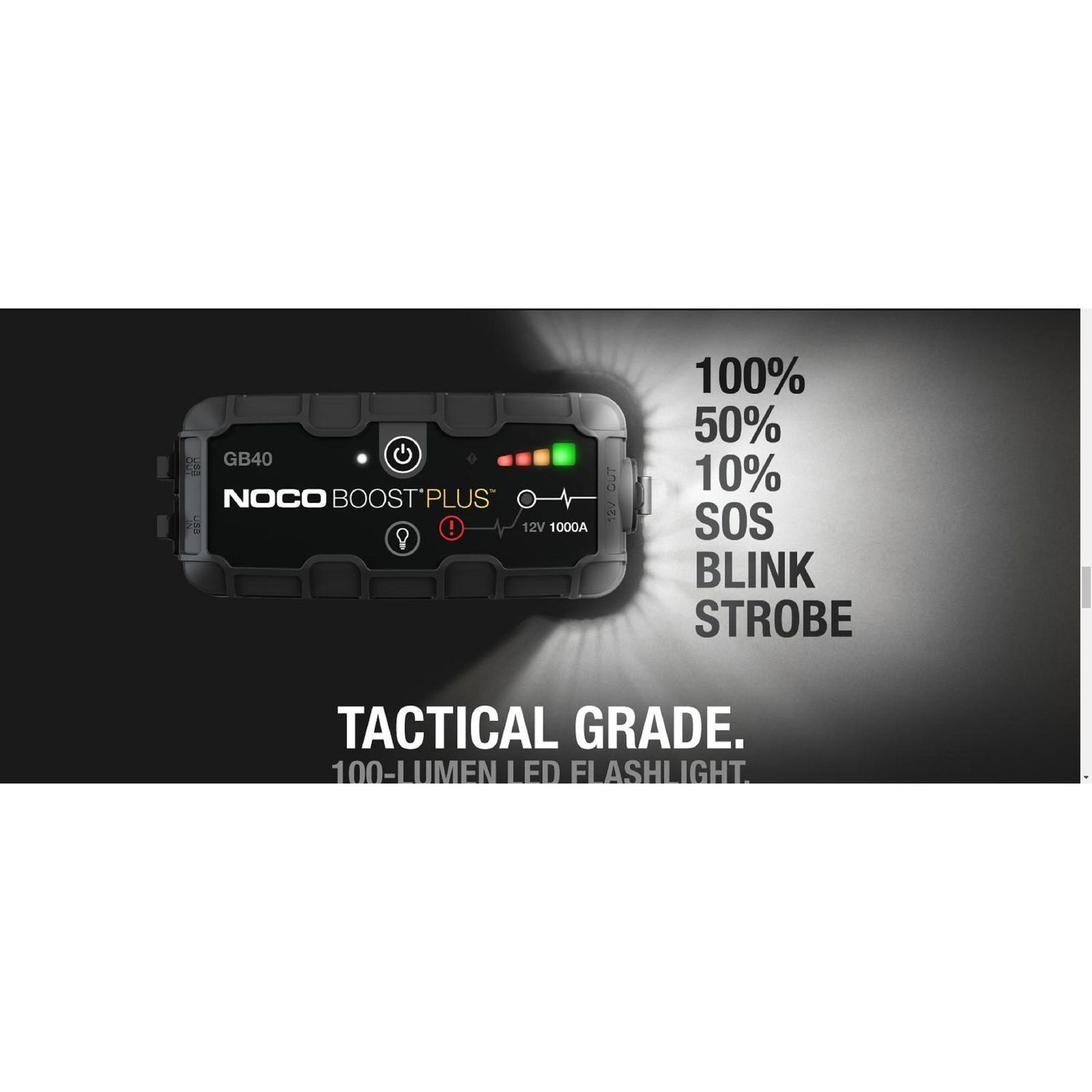 NOCO 1,000 Amps 12 Volt Boost Plus UltraSafe Lithium Jump Starter GB40