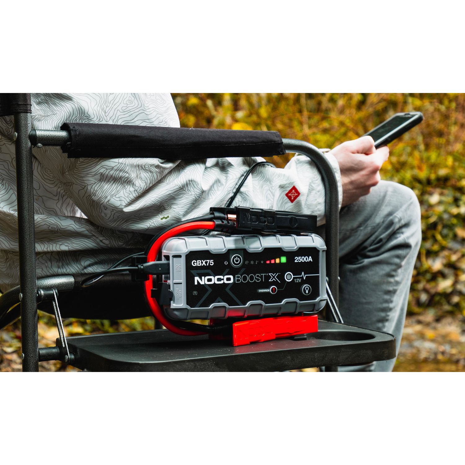  NOCO Boost X GBX75 Ultrasafe - Batería de arranque portátil de  2500 A, 12 V, de litio, paquete de refuerzo para batería de automóvil,  cargador de batería con USB-C y cables