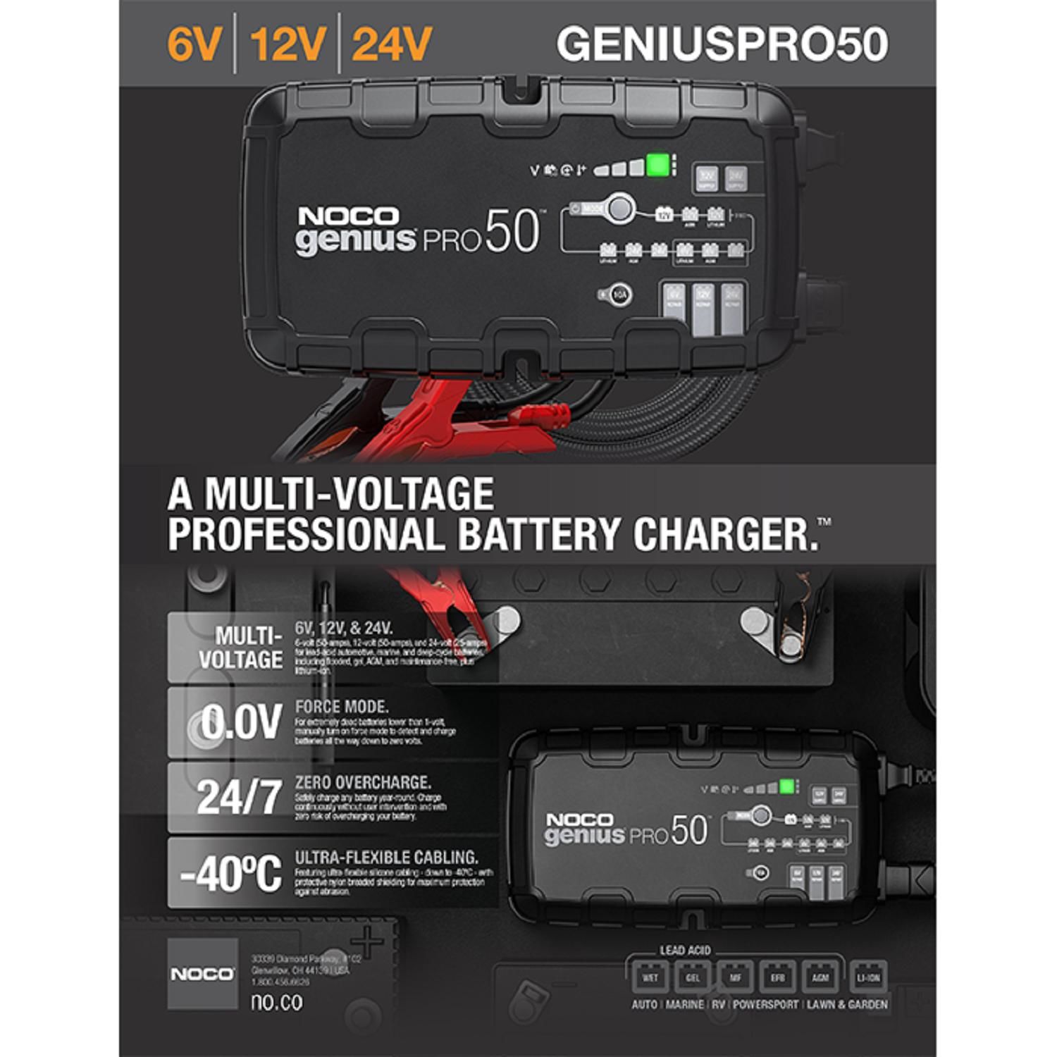 NOCO Genius Pro 50A Battery Charger