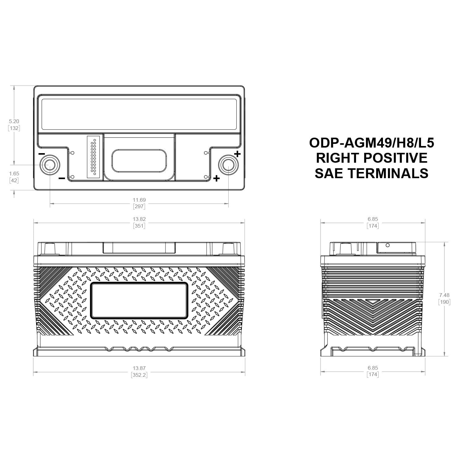 Odyssey Performance Battery 950CCA ODP-AGM49H8L5 Odyssey Performance Battery 950CCA ODP-AGM49H8L5