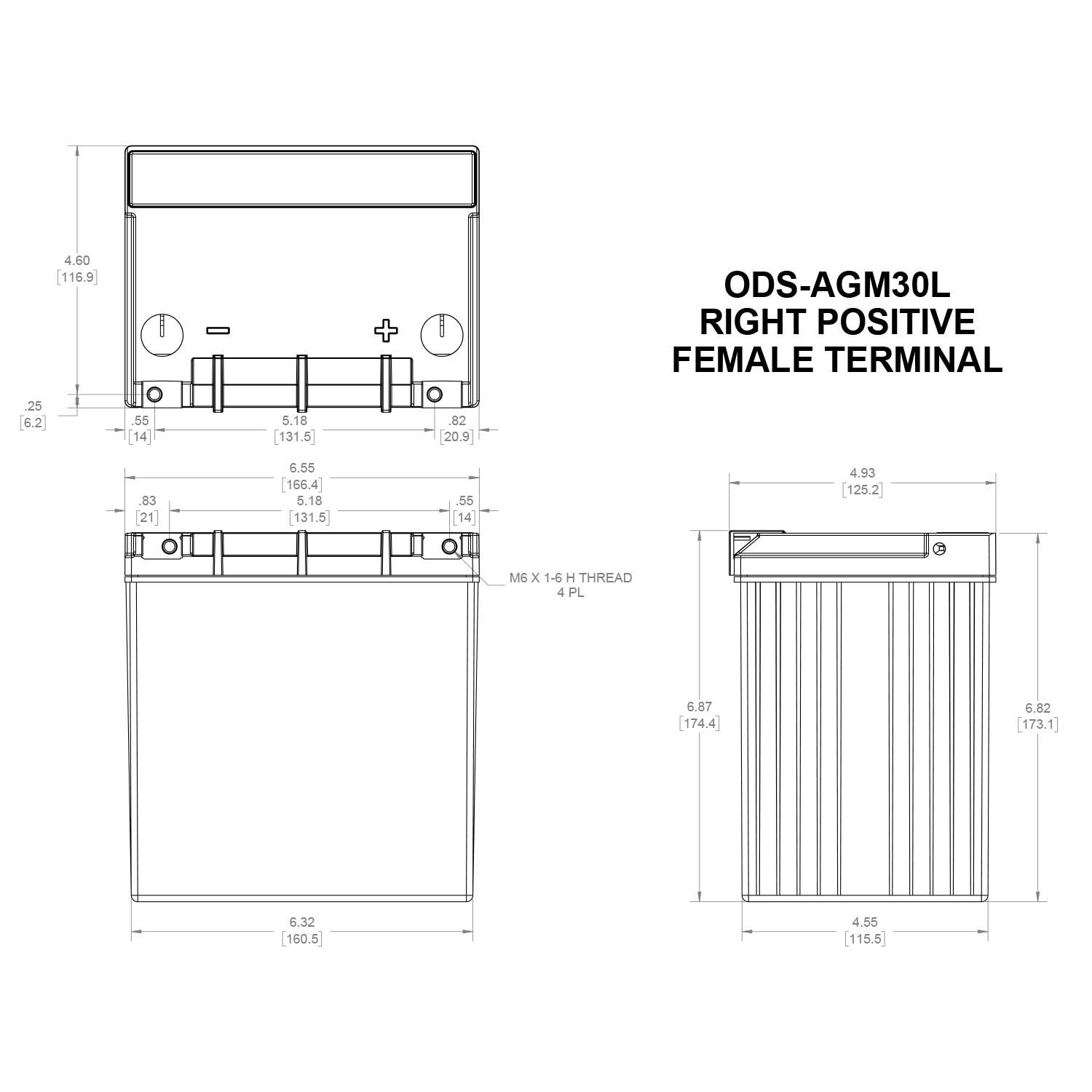 Odyssey Extreme Series Power Sport Battery 400 Cca Ods-agm30l