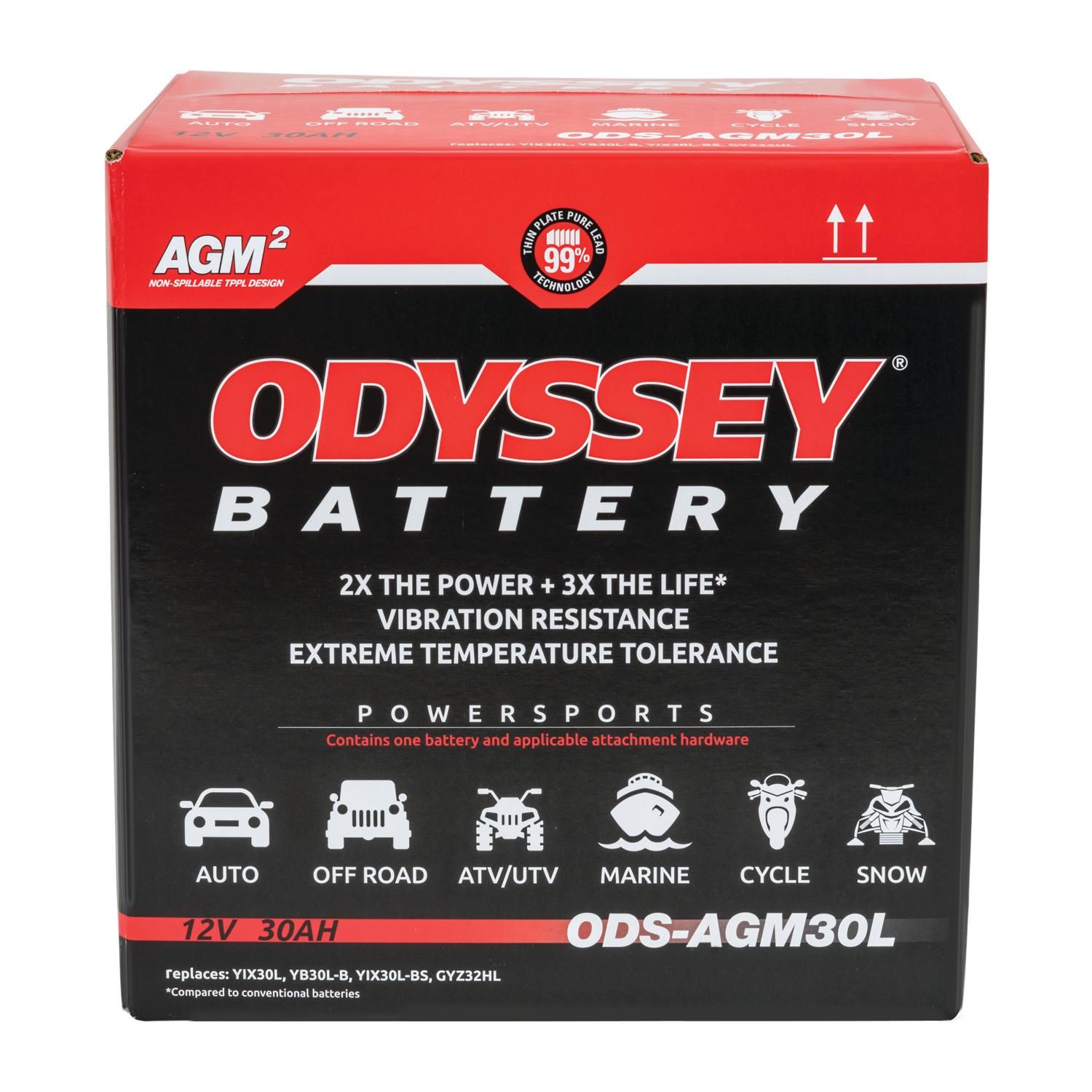 Odyssey Extreme Powersports Battery 12V 400CCA ODS-AGM30L