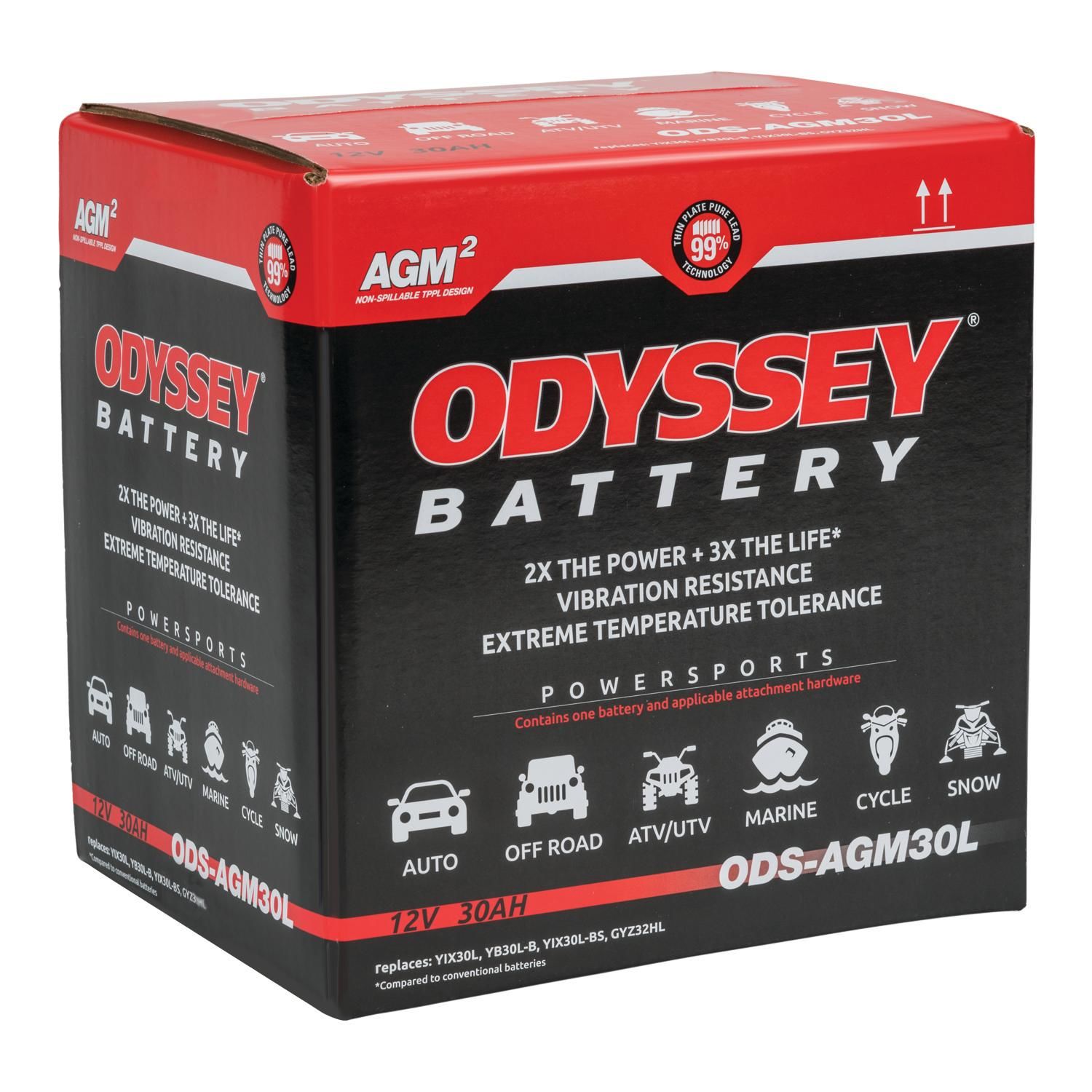 Odyssey Extreme Powersports Battery 12V 400CCA ODS-AGM30L