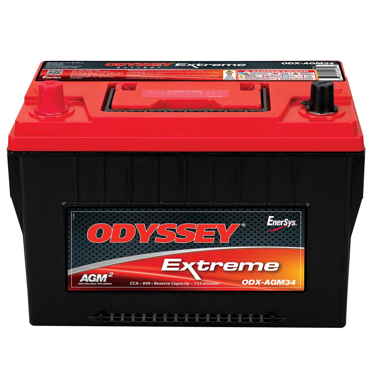 Odyssey Extreme Battery BCI Group Size 34 850 CCA ODX-AGM34