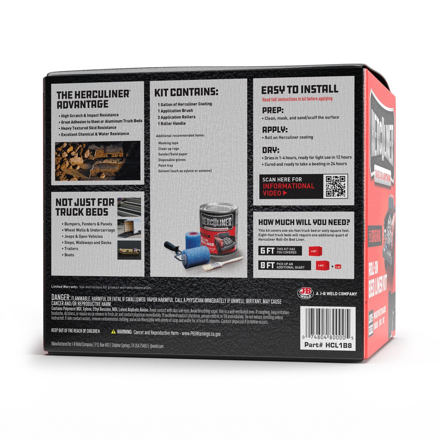 Herculiner Black Truck Bed Coating Kit