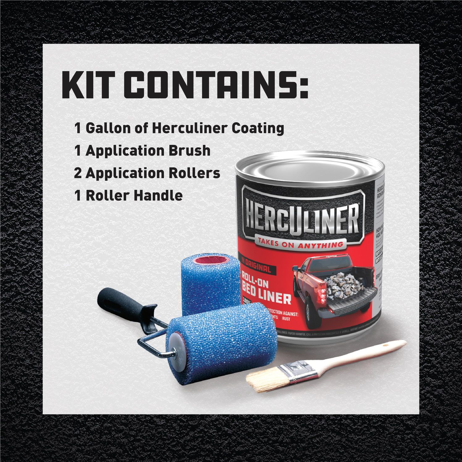 Herculiner Black Truck Bed Coating Kit