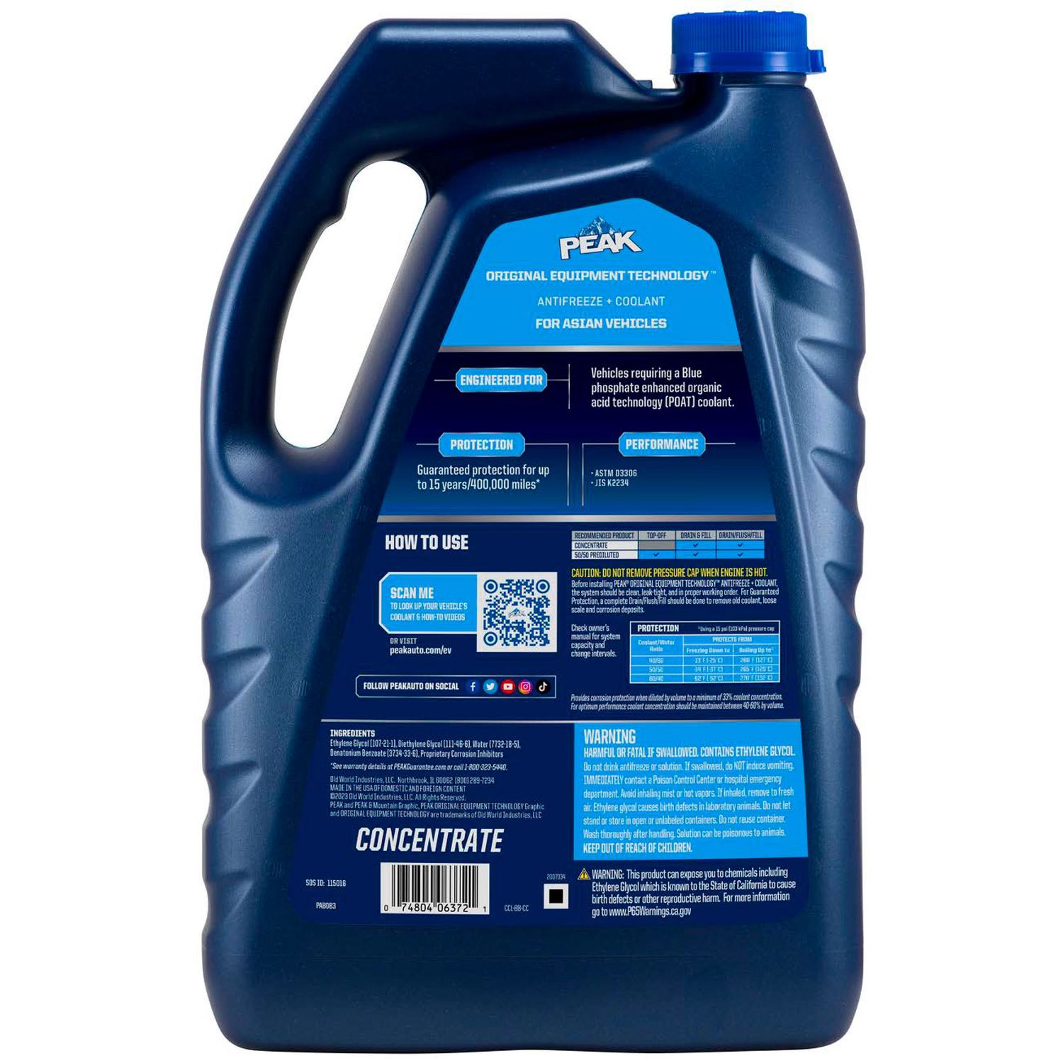 Prima Champion Blue Antifreeze Windshield Washer Fluid Editorial