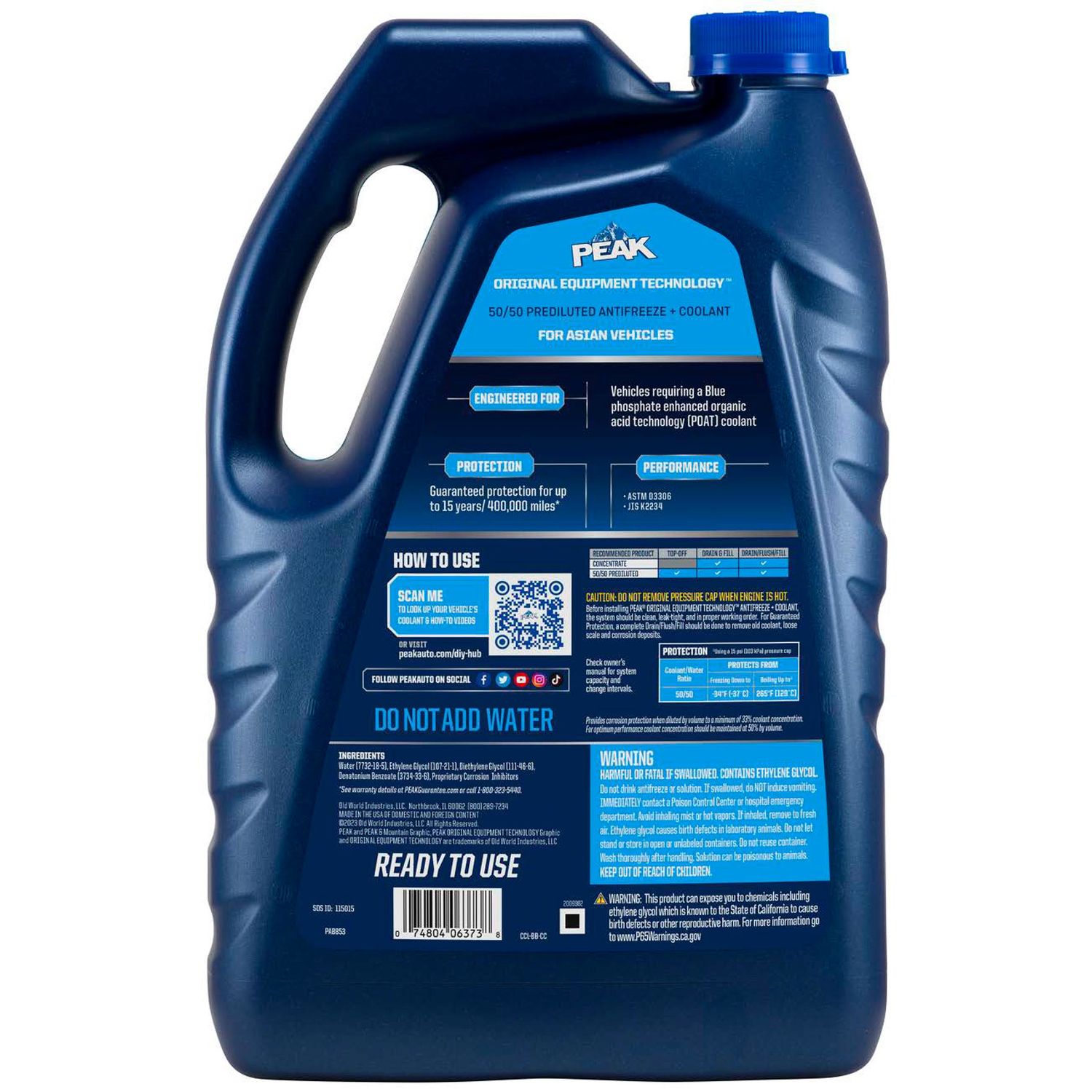 PEAK OET Antifreeze / Engine Coolant PABB53