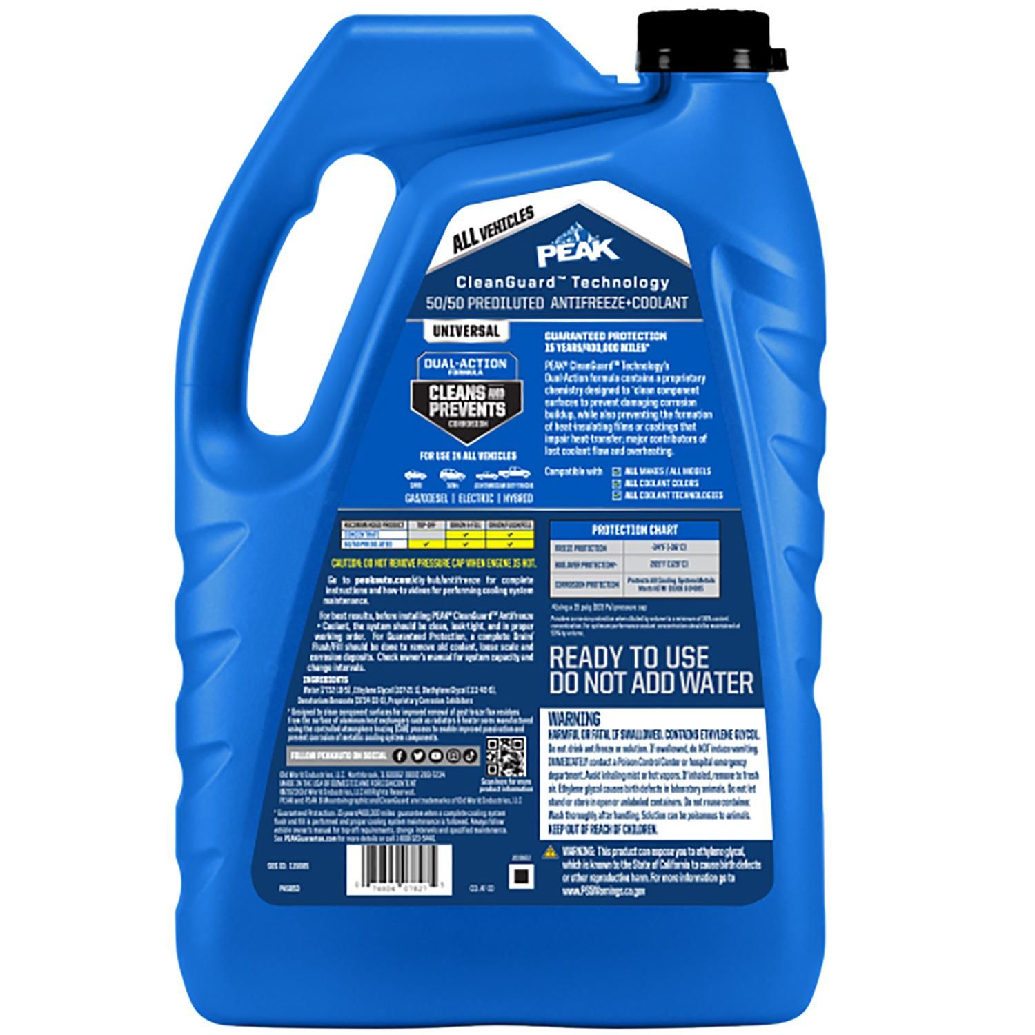 PEAK CleanGuard Technology Universal Antifreeze and Coolant Ready-to-Use