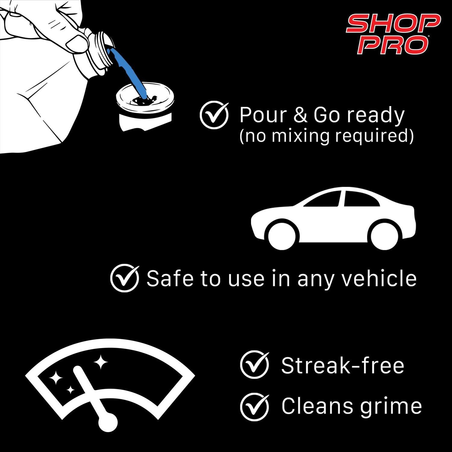 ShopPro Summer 32 Degree Windshield Washer Fluid 1 Gallon