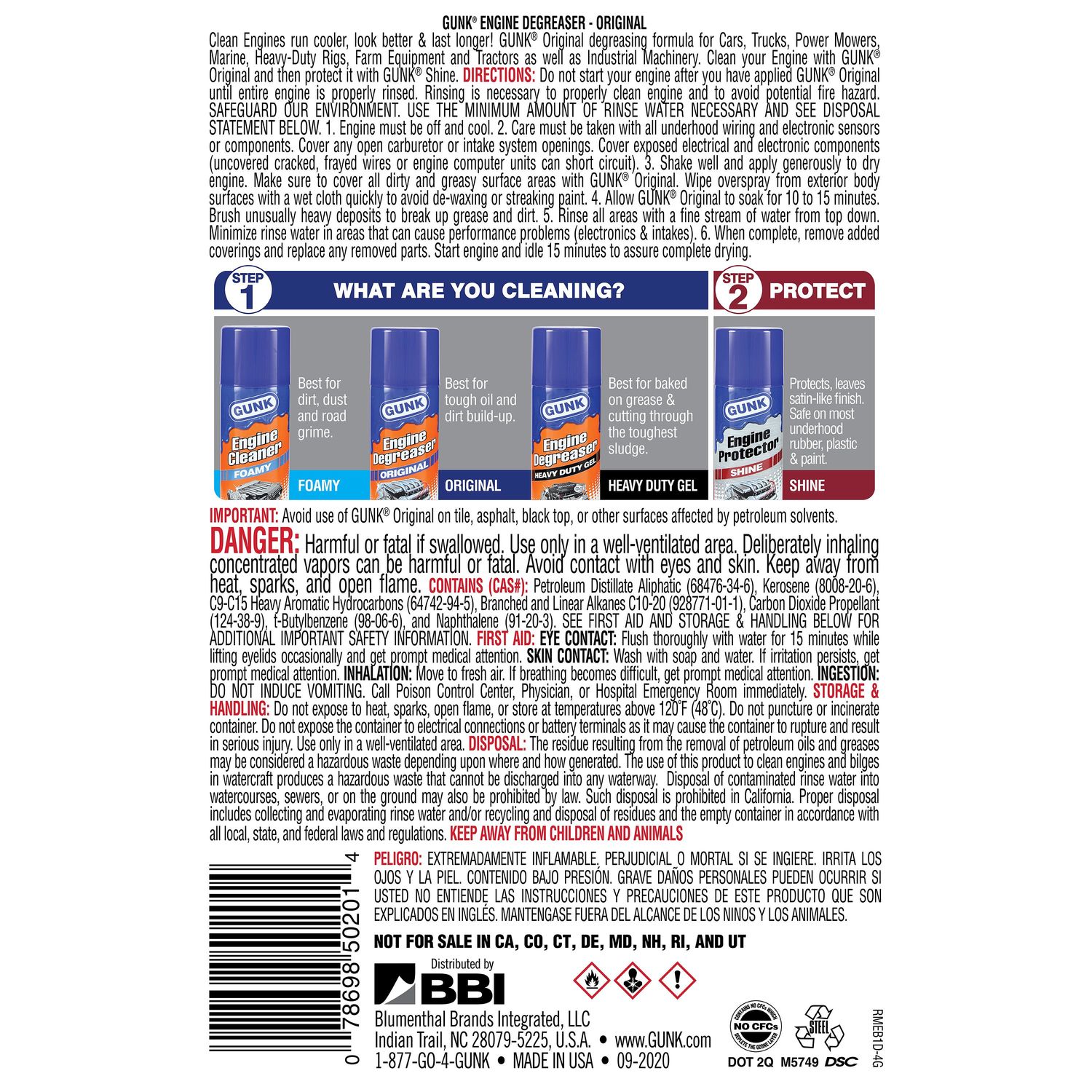 GUNK Engine Brite Degreaser 15oz