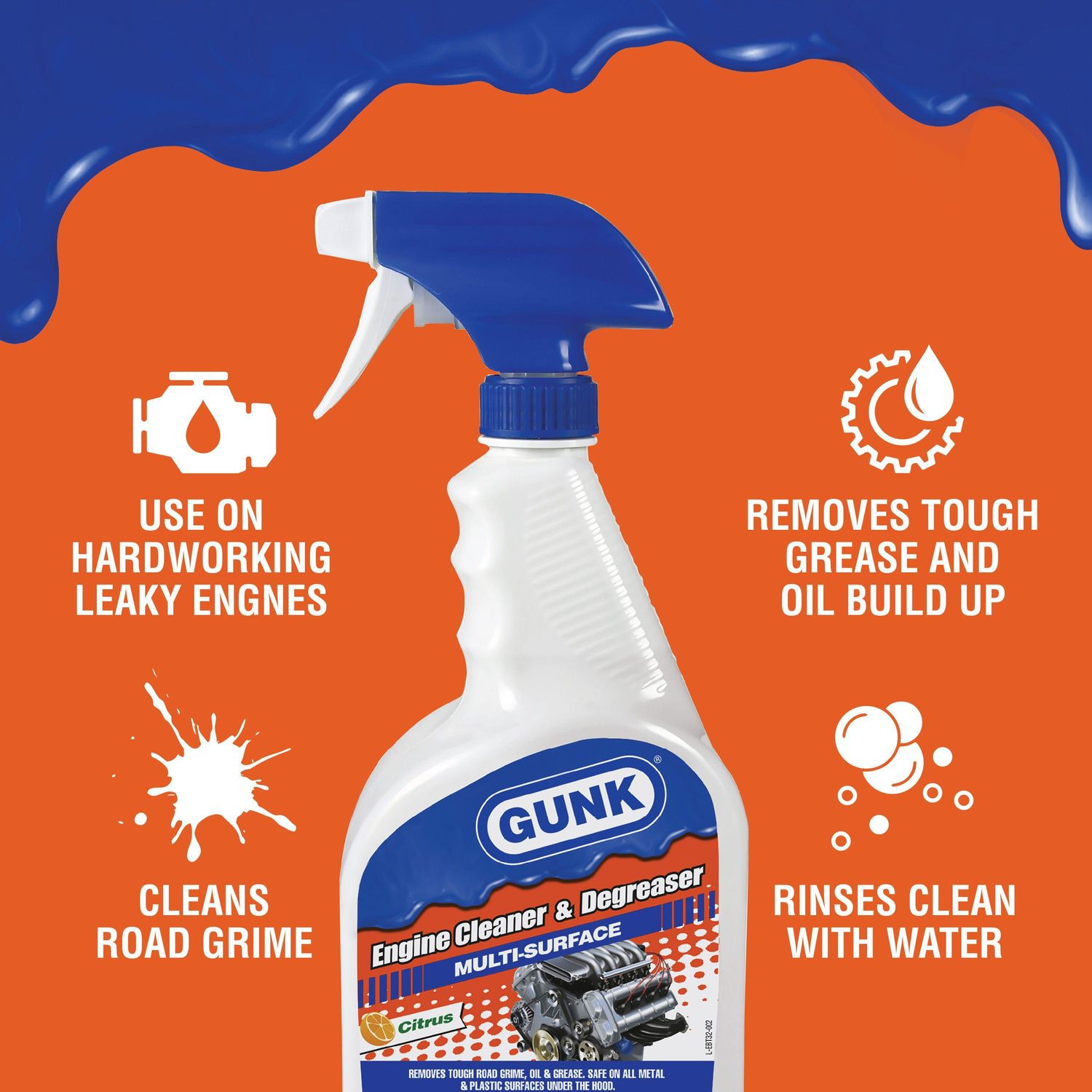 Gunk Ebgel Engine Degreaser, 15-oz. Gel