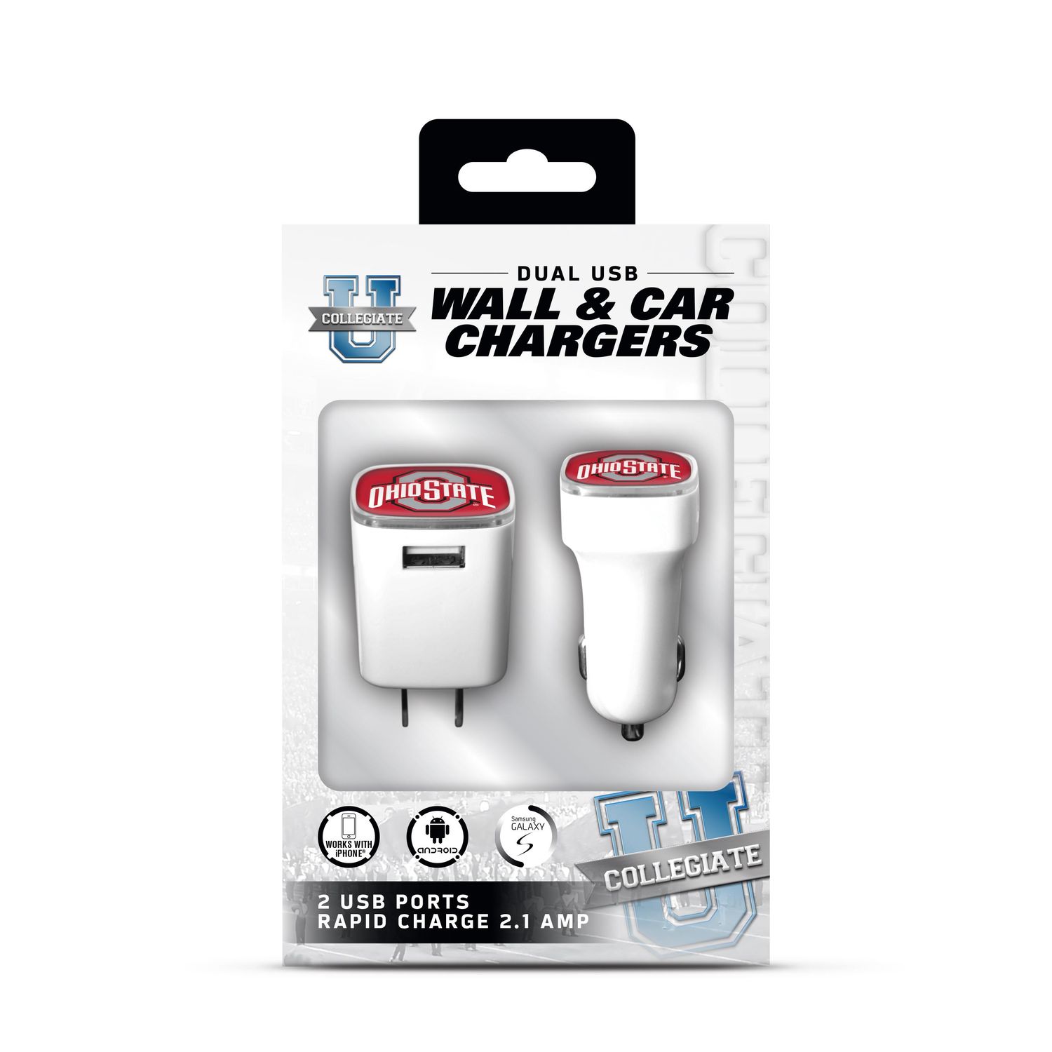 SOAR Car and Wall Charger 2 Pack - Ohio State