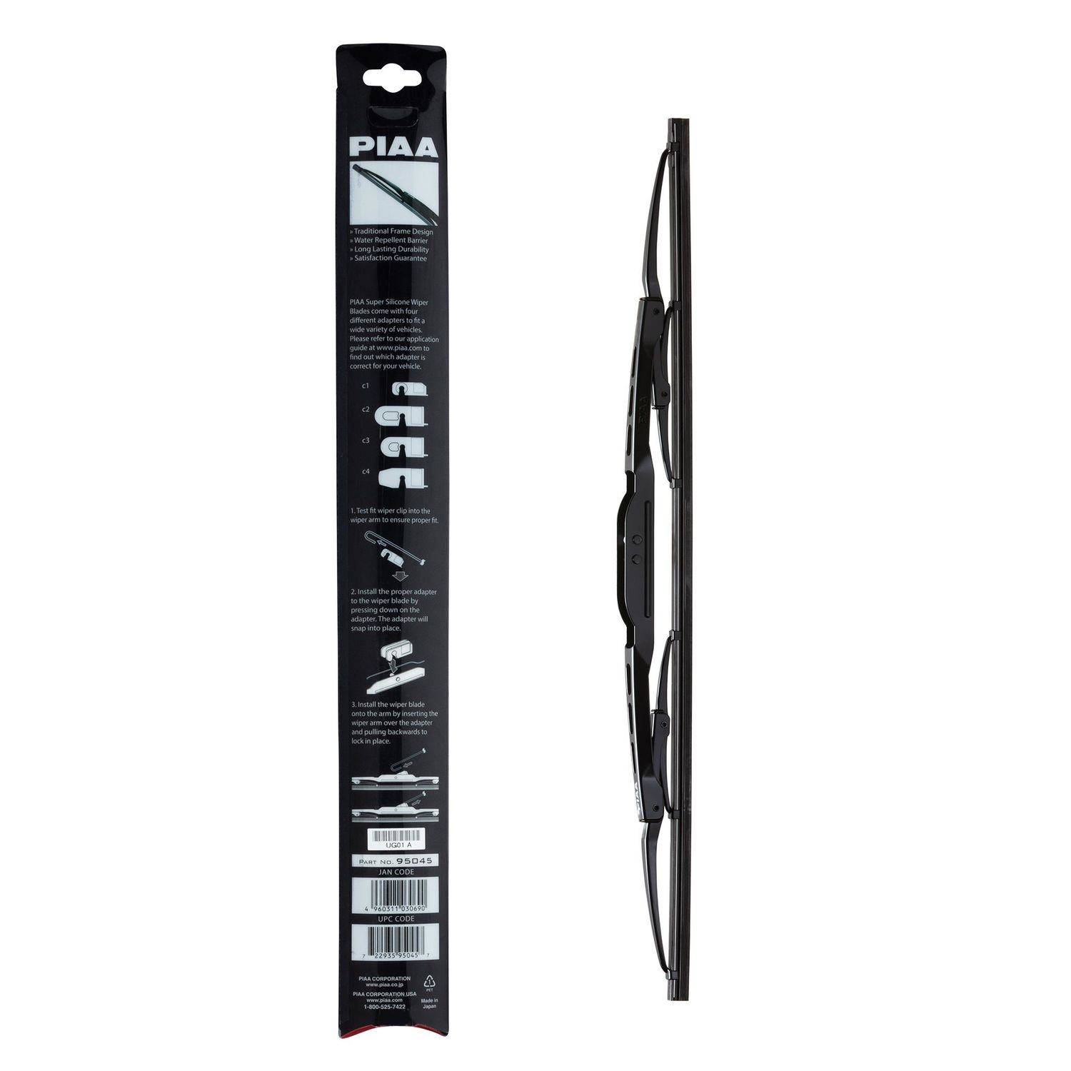PIAA Super Silicone 18in Beam Black Wiper Blade