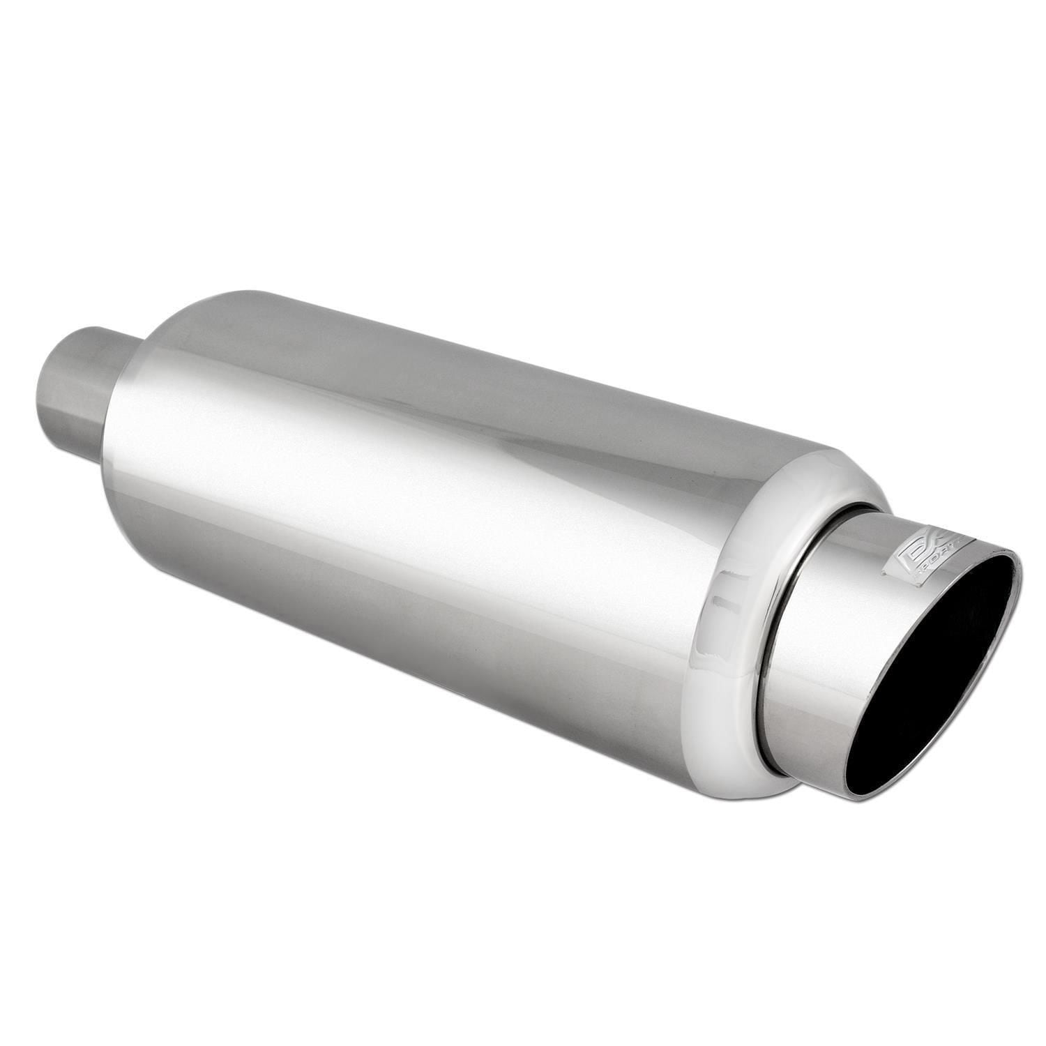 Muffler round slant stainless steel