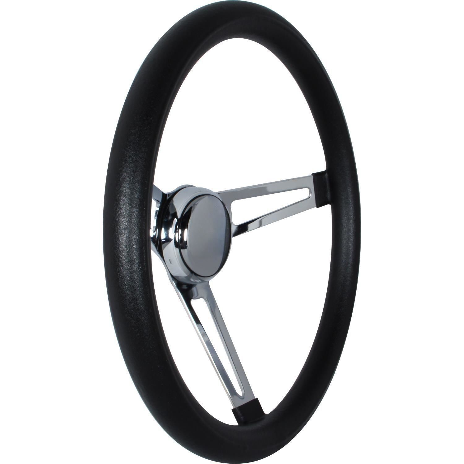 Pilot Black 3 Spoke Foam Grip Steering Wheel