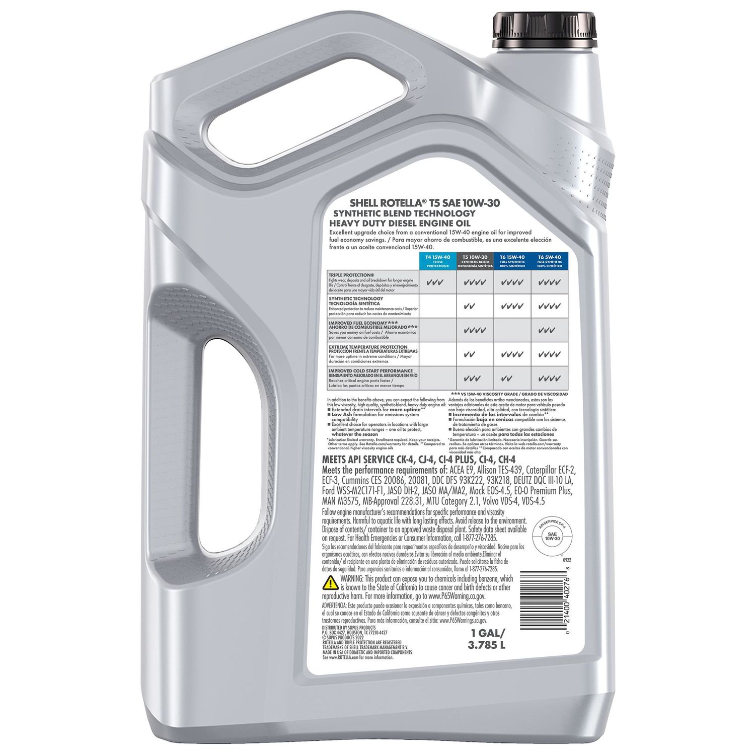 Aceite - Coche - 10W40 – Sintetico 1 litro - SORT