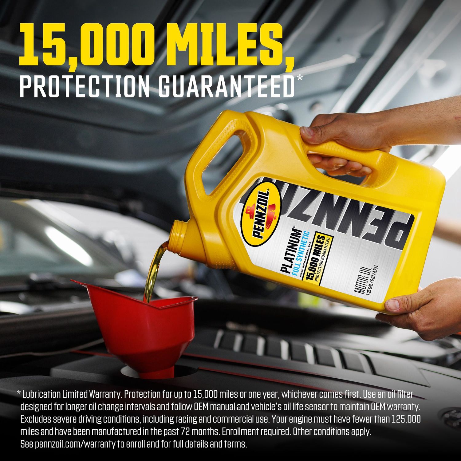 Pennzoil Platinum Engine Oil Full Synthetic 5W-30 5 Quart
