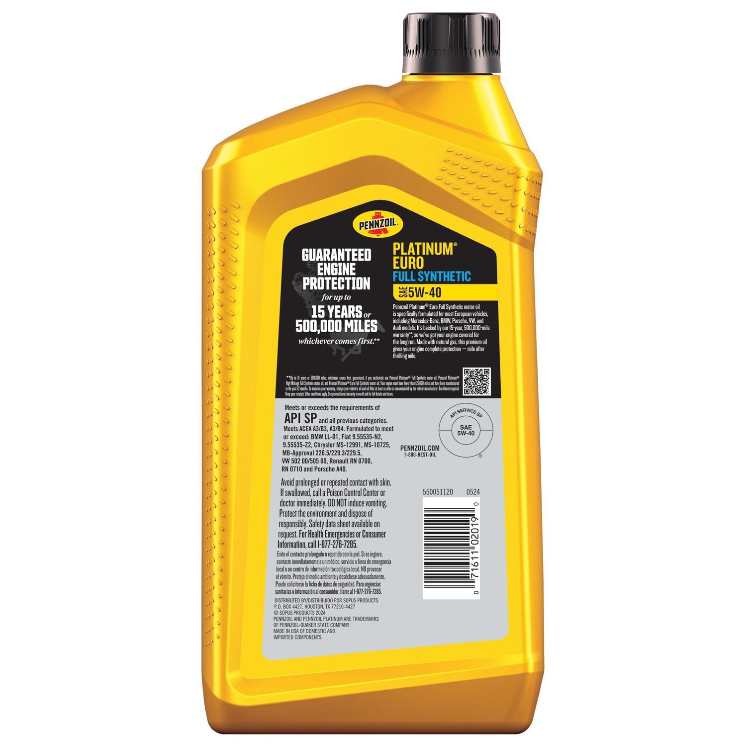 Amazon.com: Pennzoil Motor Oil 10W-40 Motor Oil, 1 Quart (6