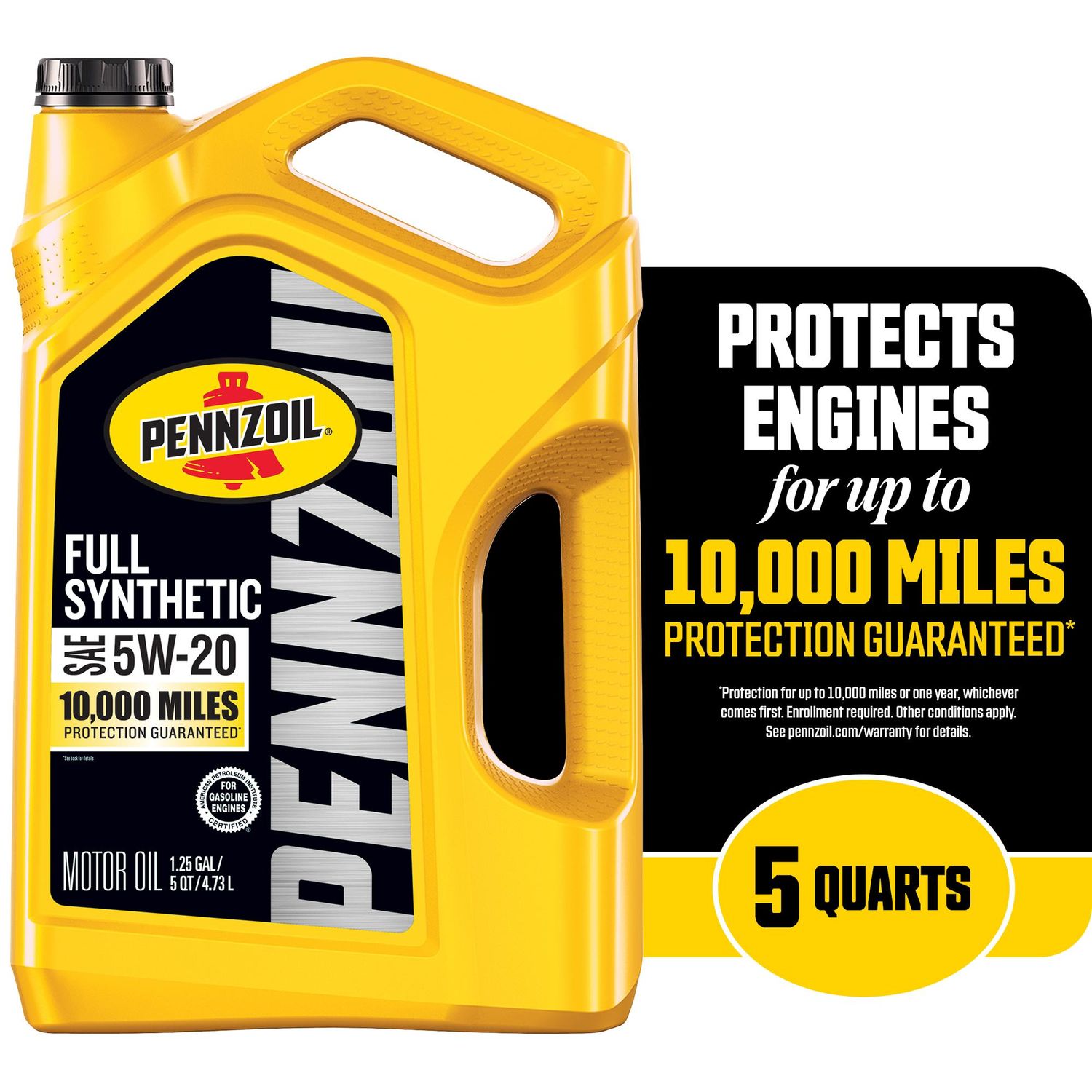 Pennzoil Standard Full Synthetic Engine Oil 5W-20 5 Quart