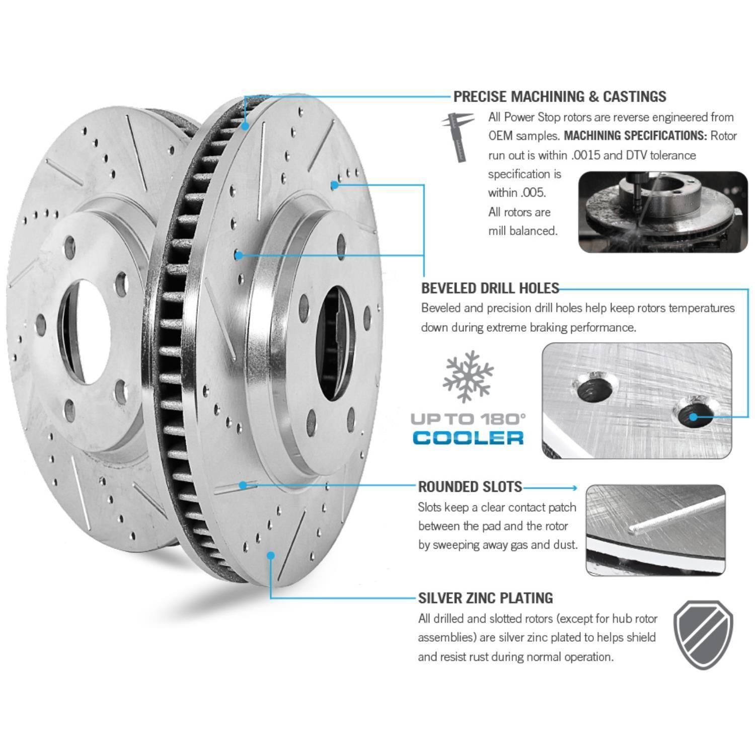 PowerStop Performance Brake Pads Rotors Kit KC2804