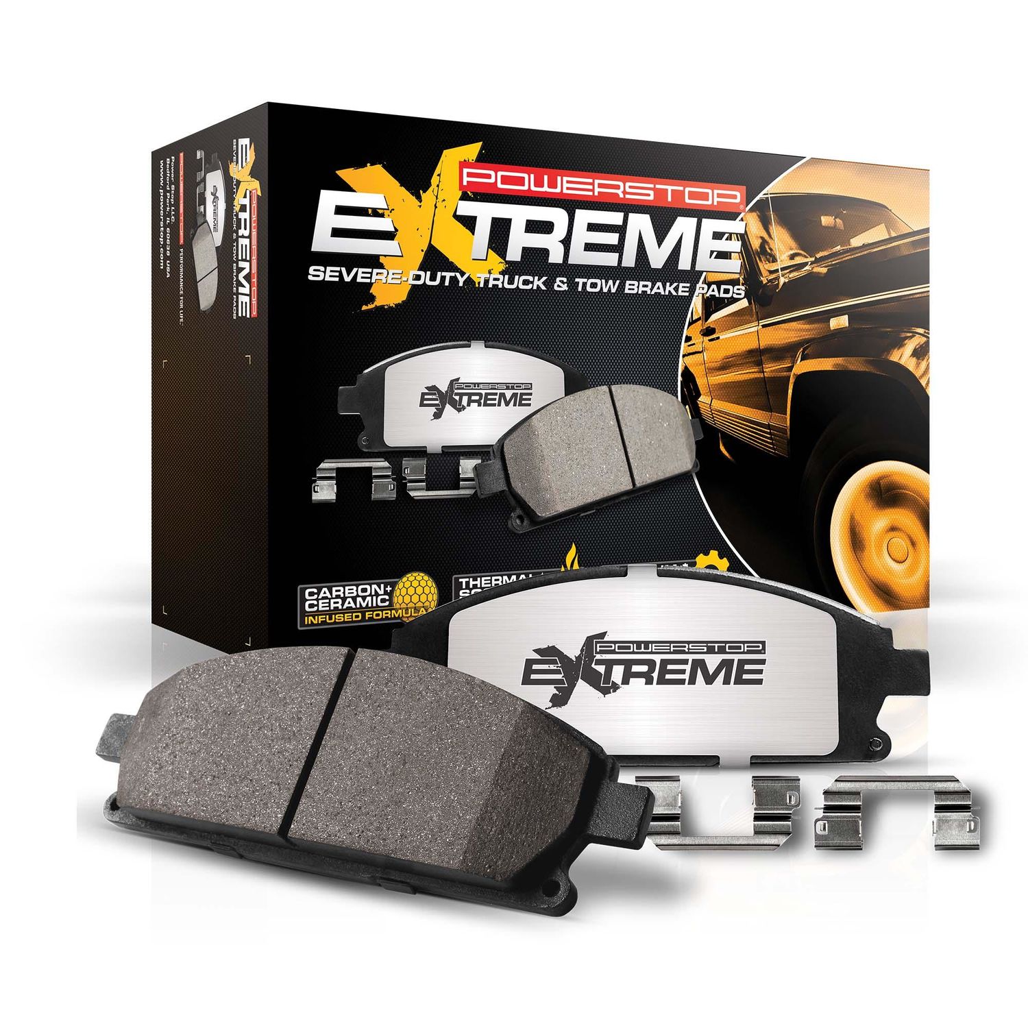 【美品】パッカー PowerStop Carbon Fiber Ceramic Disc Brake Pad Set Z36-2087