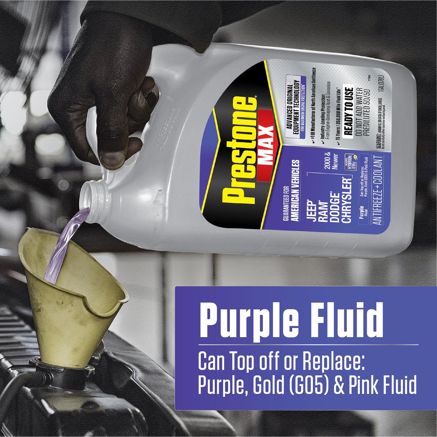 Prestone Antifreeze/Coolant Domestic Purple 50/50 Premixed 1 Gallon