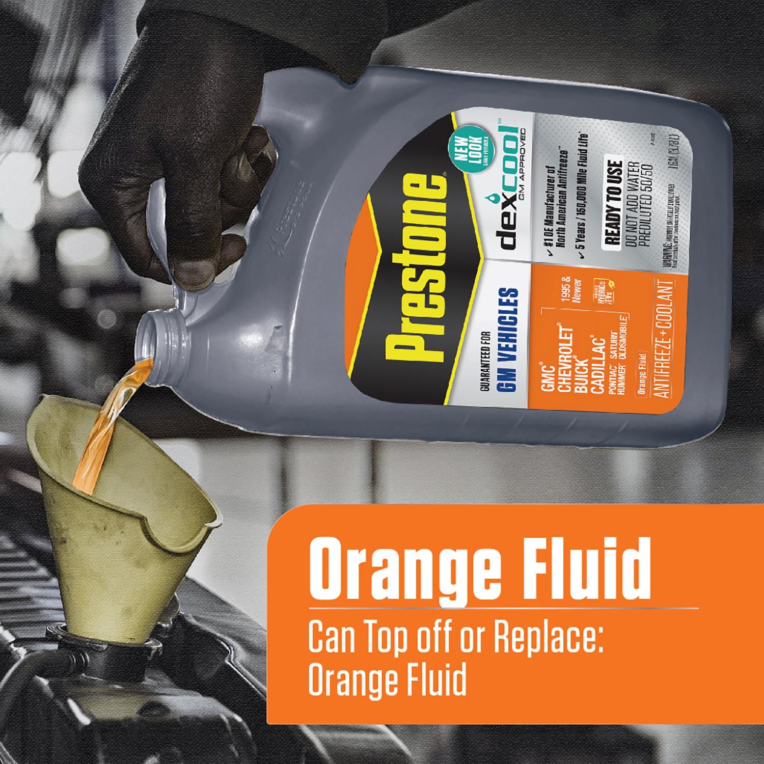 Prestone Dexcool Orange Antifreeze and Coolant Ready-to-Use