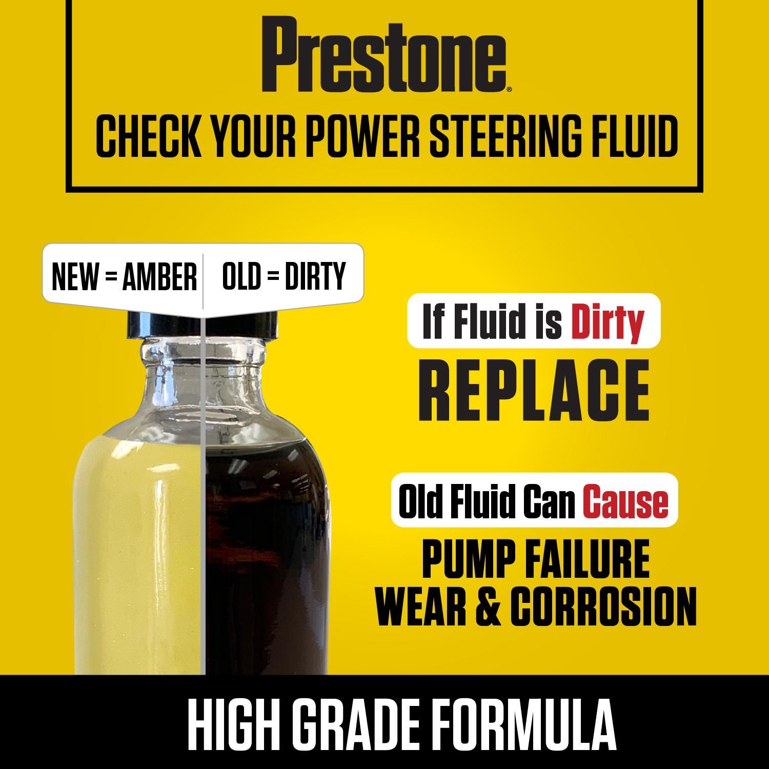 Prestone Power Steering Fluid + Stop Leak 32oz