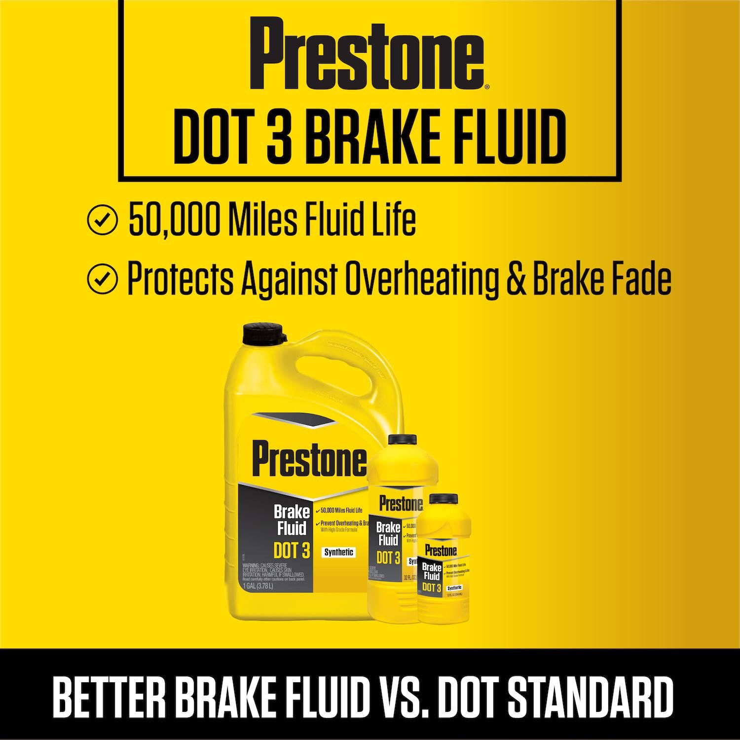 Prestone DOT 3 Brake Fluid 1 Gallon