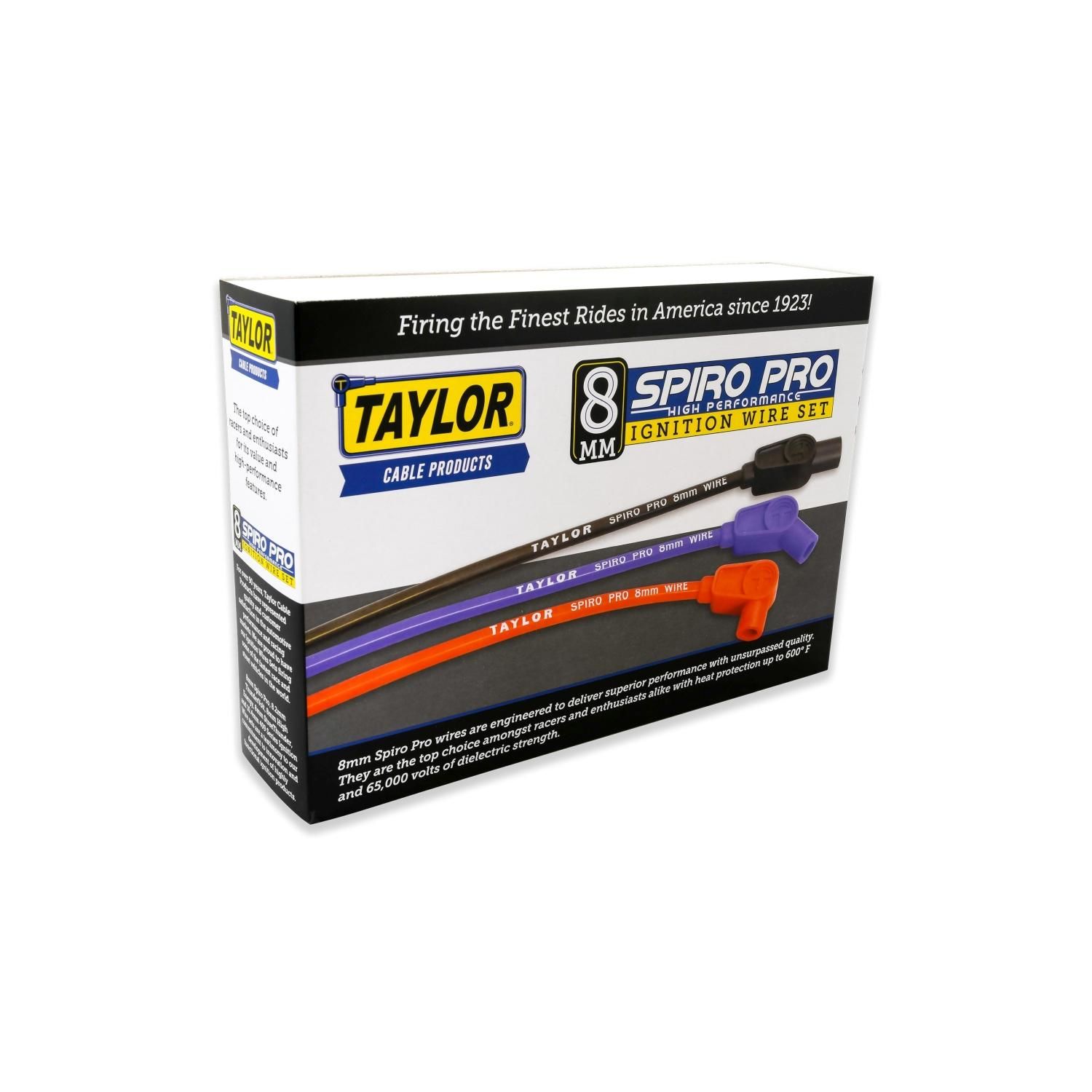 Taylor Cable Spark Plug Wire Set 8mm Spiro-Pro 74276 Taylor Cable Spark Plug Wire Set 8mm Spiro-Pro 74276