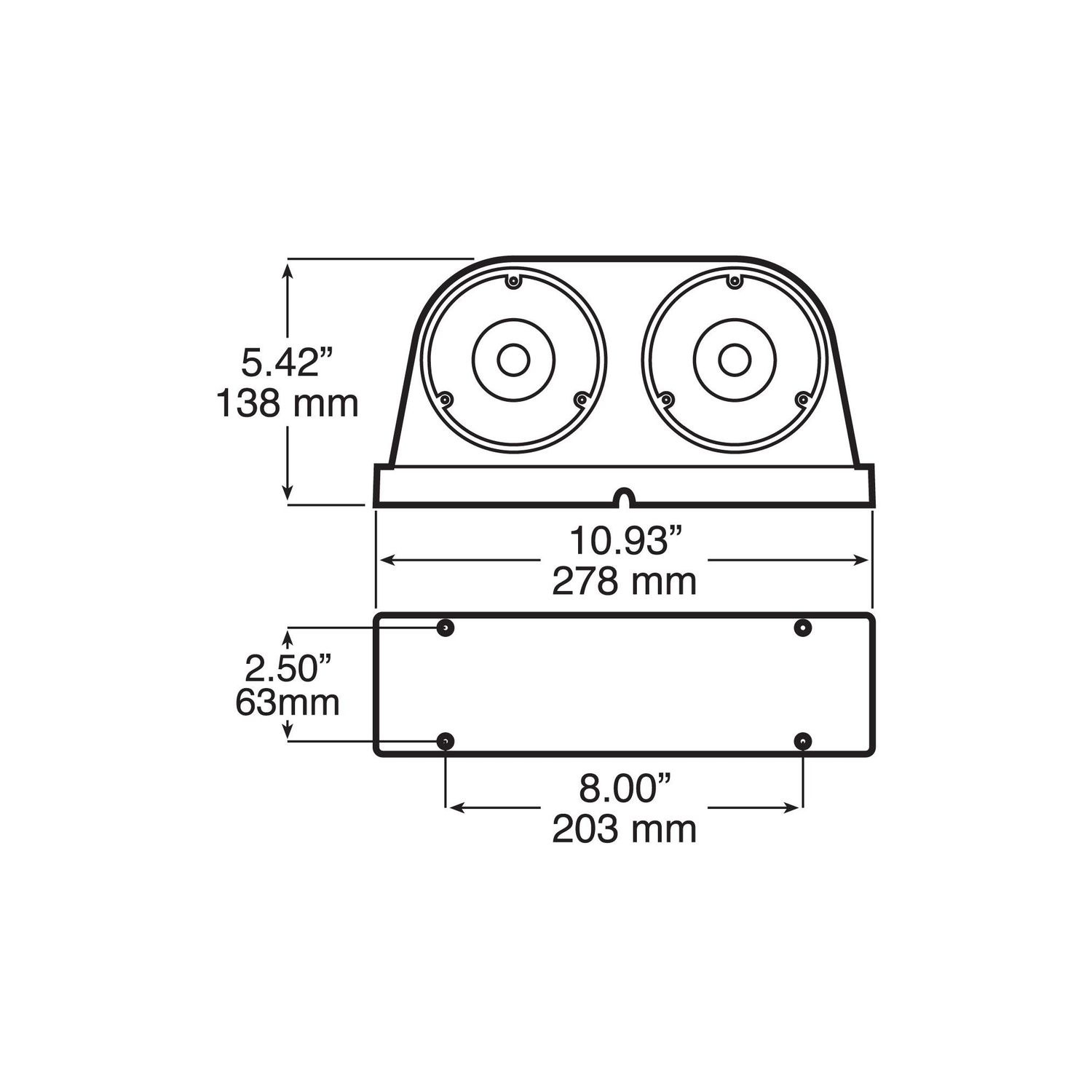 Peterson Curbside Incandescent Stop Turn Tail