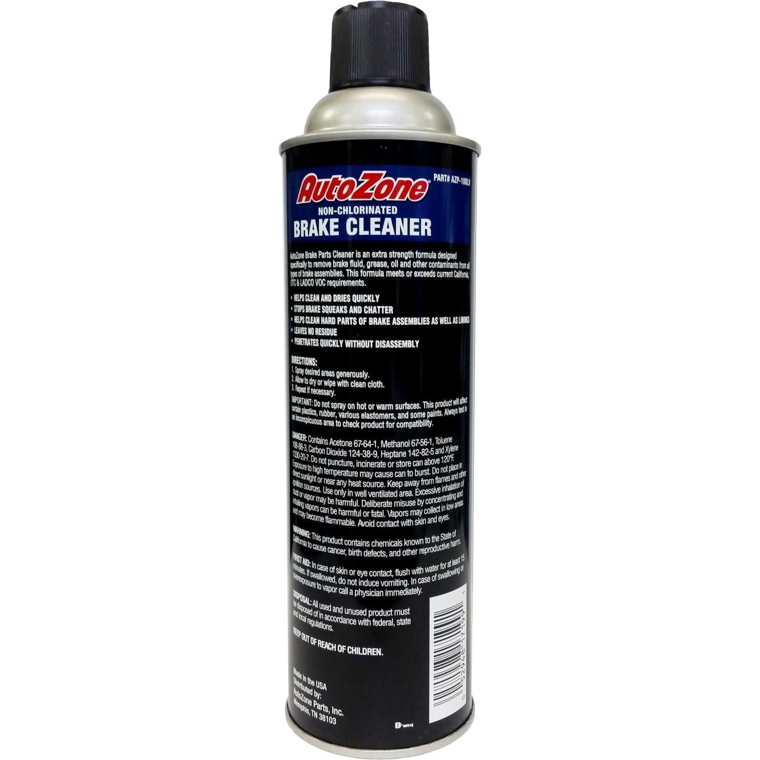 AutoZone AZP10ULV VOC Brake Parts Cleaner Aerosol Spray 14oz