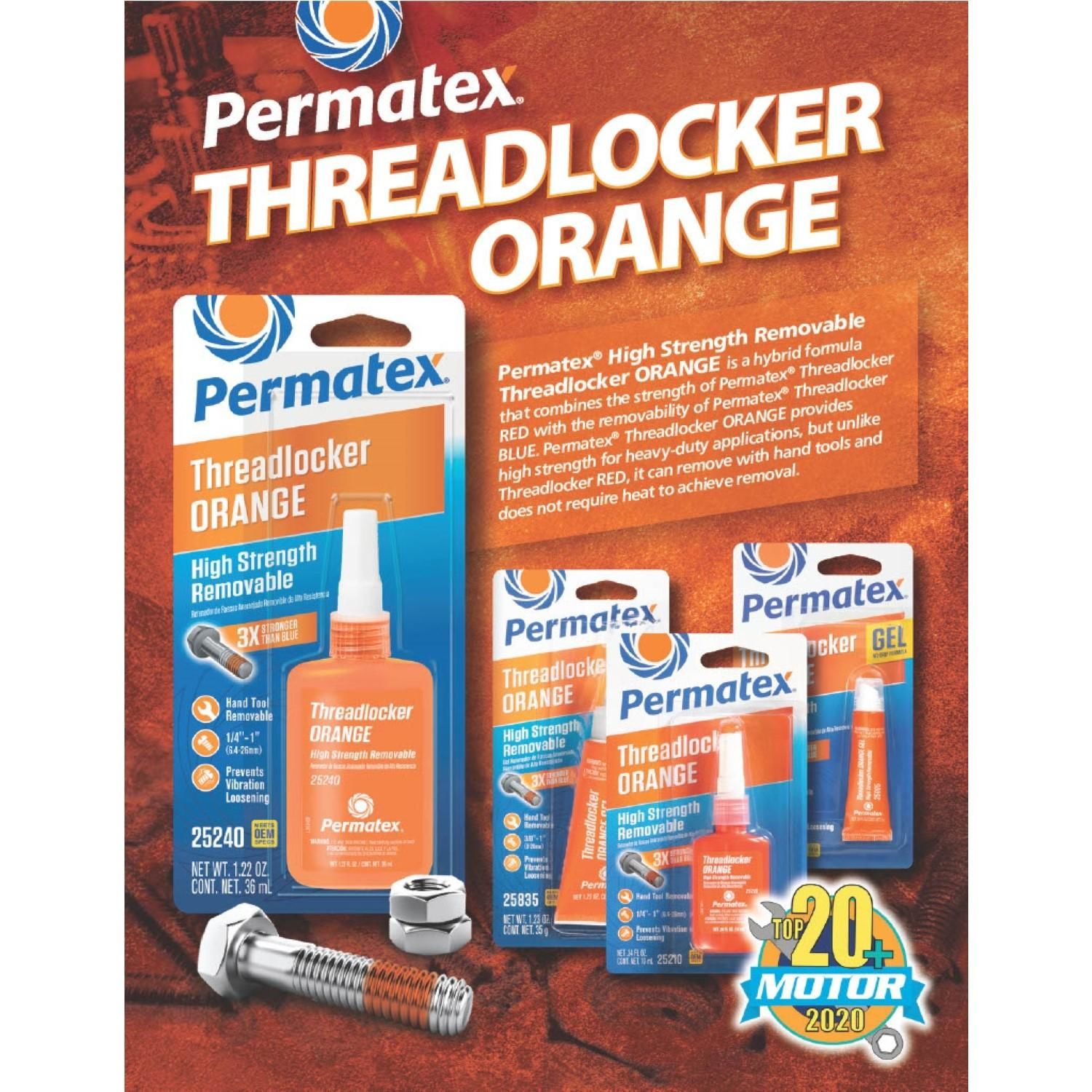 Permatex Orange Threadlocker Gel
