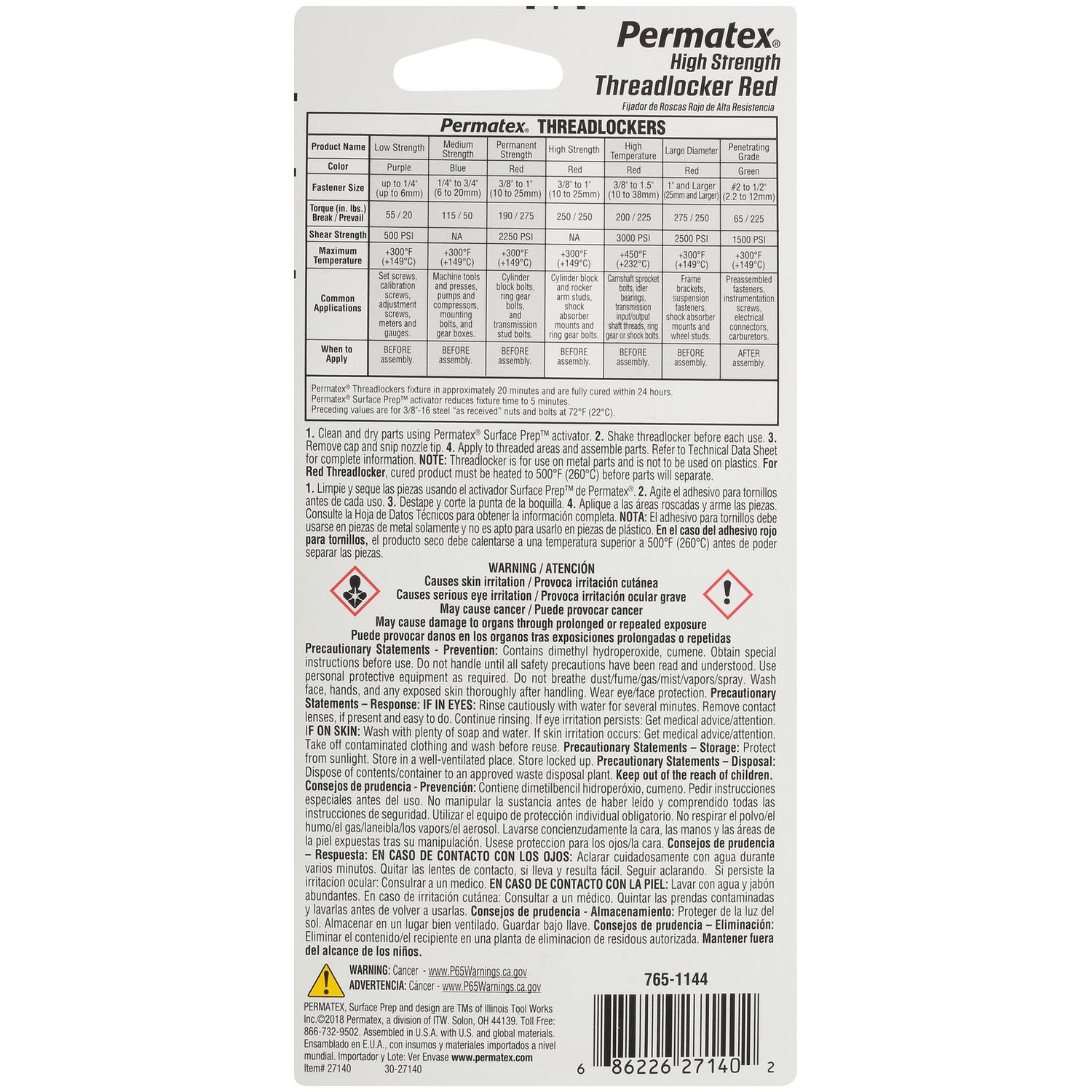 Permatex Red Threadlocker 36ml