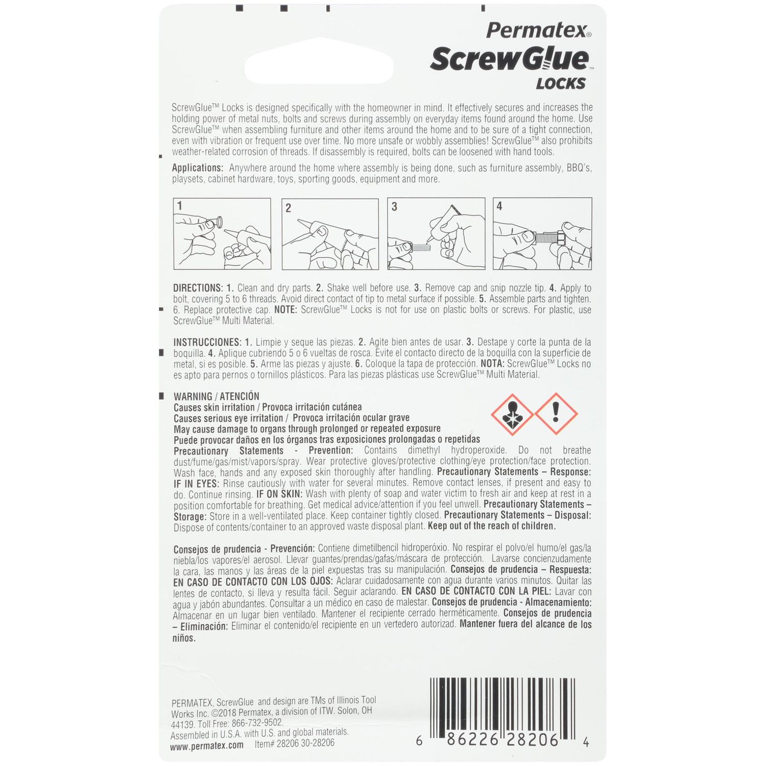 Permatex Screw Glue Locks 6ml