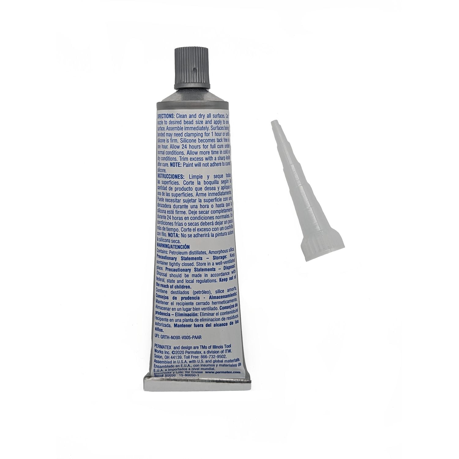 Permatex Clear RTV Silicone Multi-Purpose Adhesive Sealant 3 oz