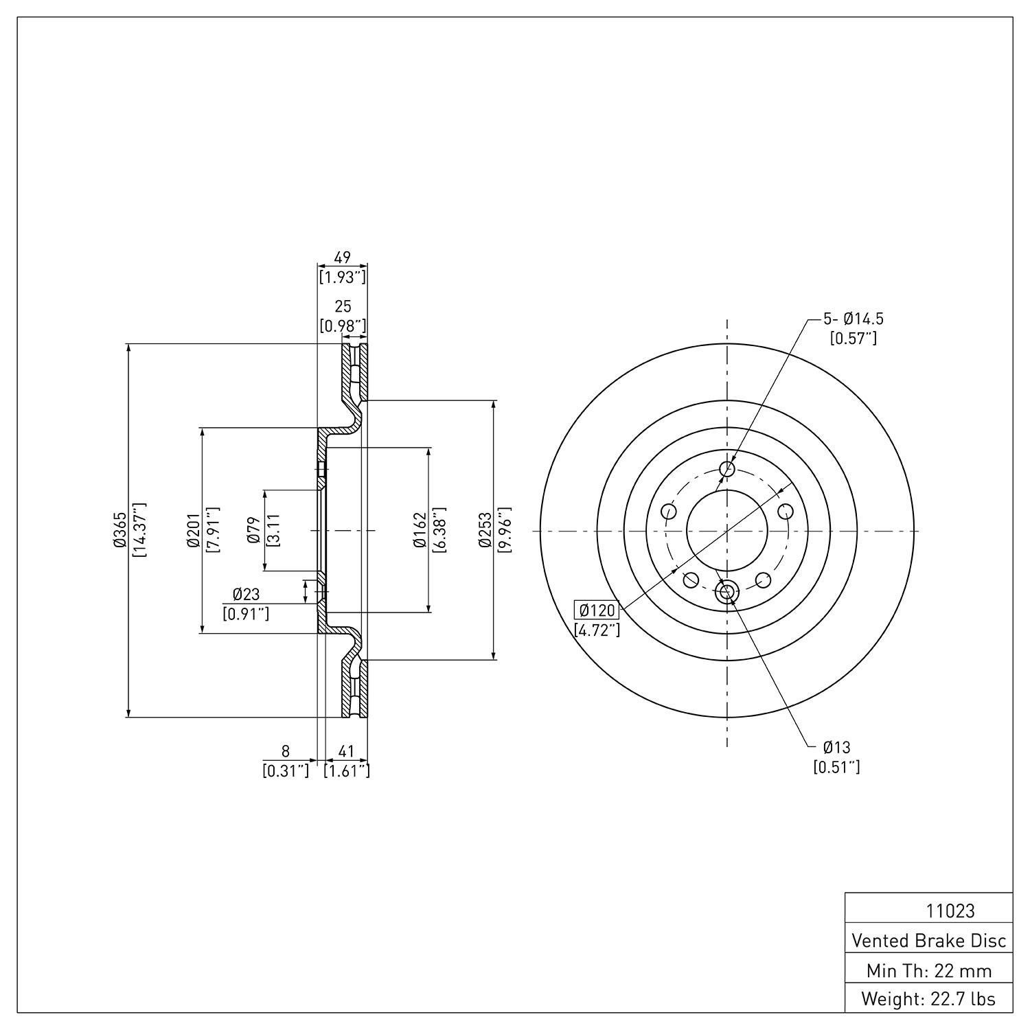 R1 Concepts Disc Brake Rotor ERE-11023