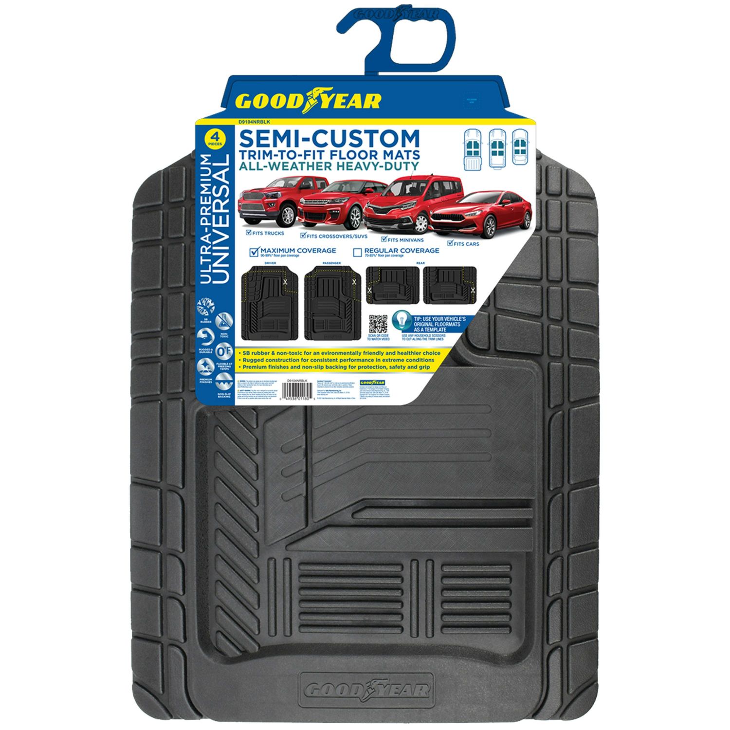 Premium rubber store car mats