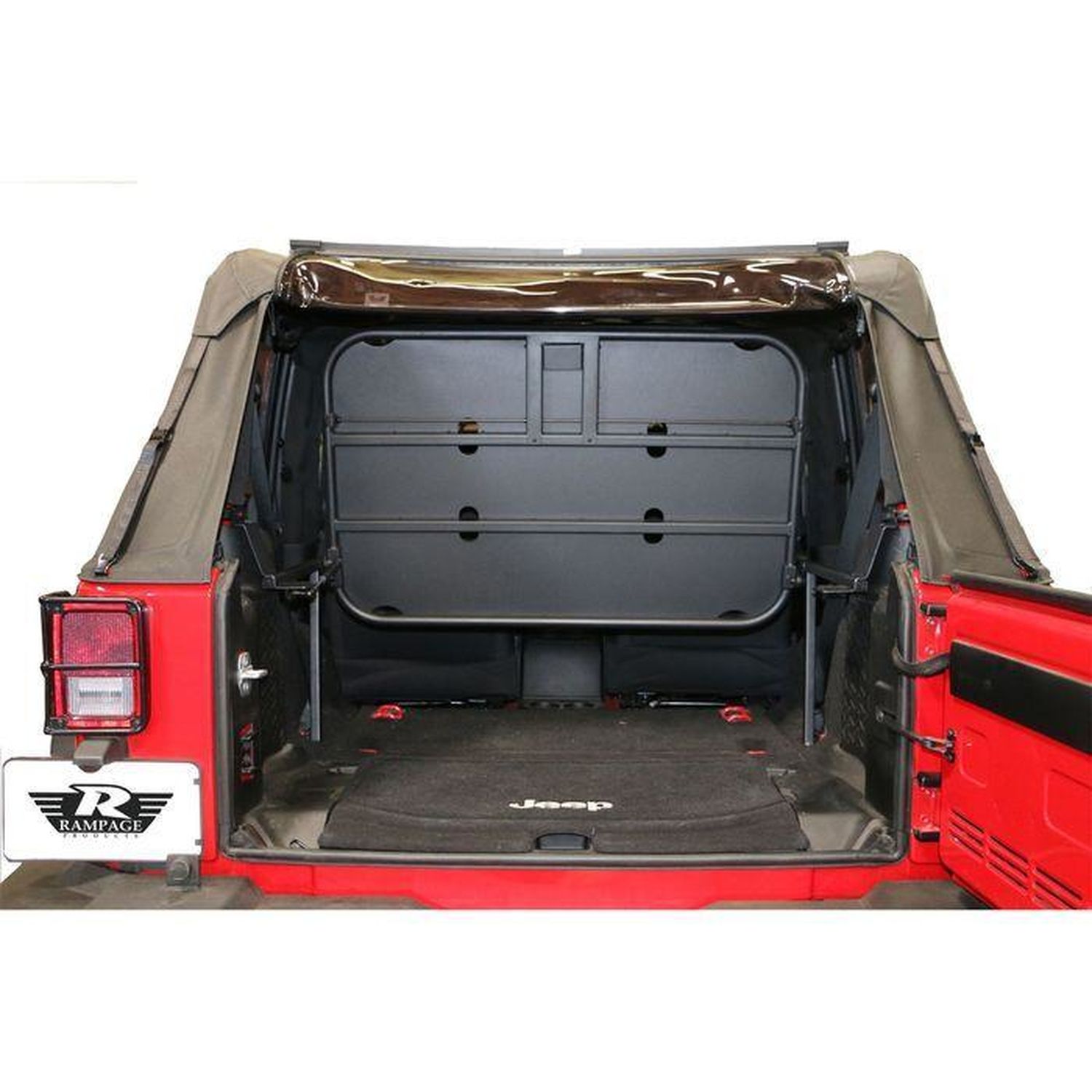 Rampage Lightweight Durable Steel Tubular Interior Storage Rack with Bottom Base Panel