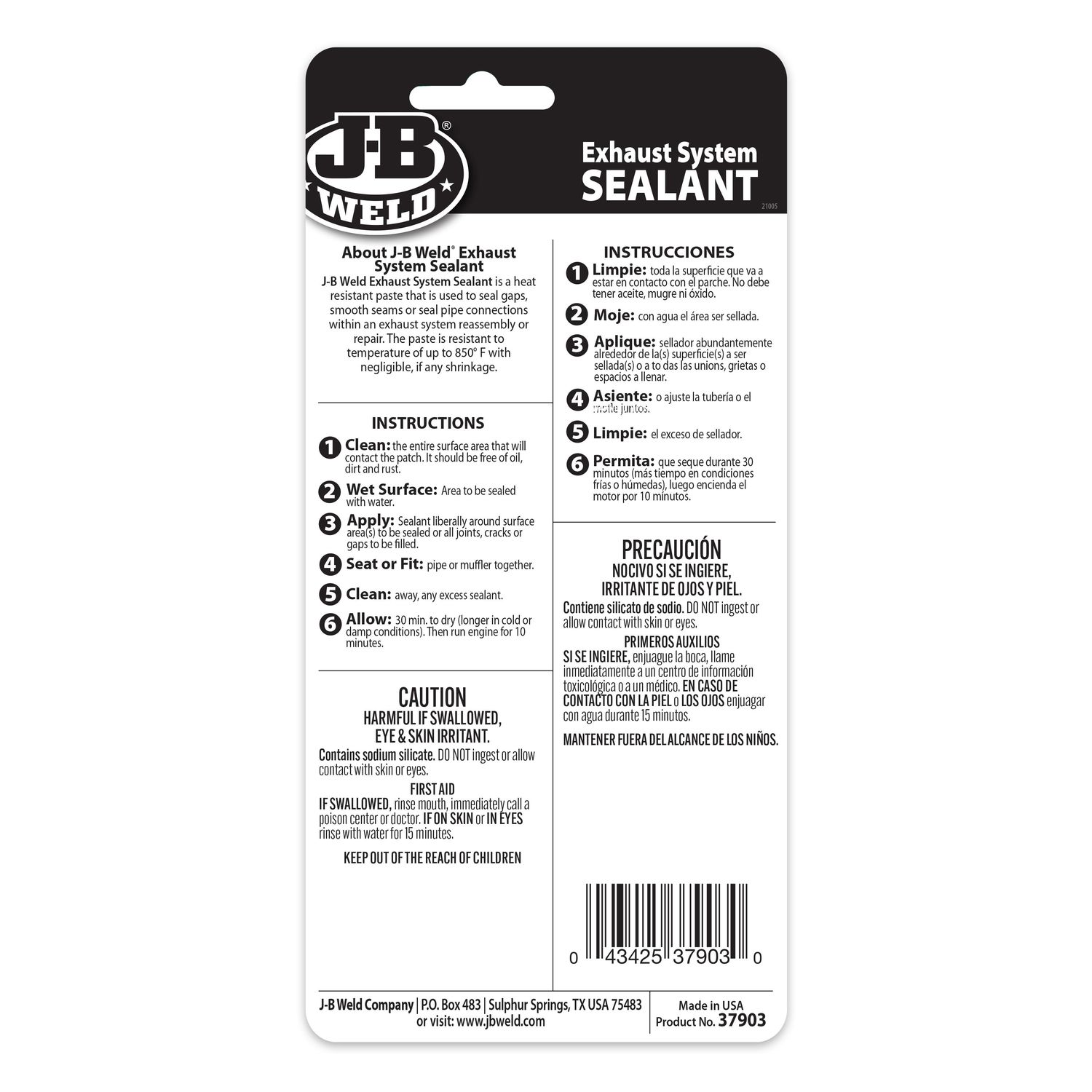 JB Weld Exhaust System Sealant 3oz