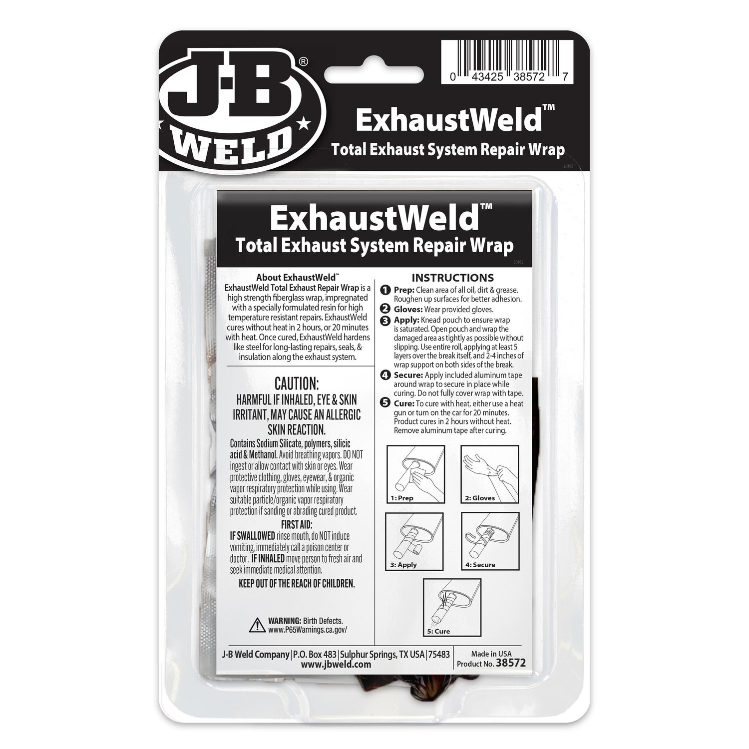 J-B Weld 2in x 72in ExhaustWeld Fiberglass Wrap