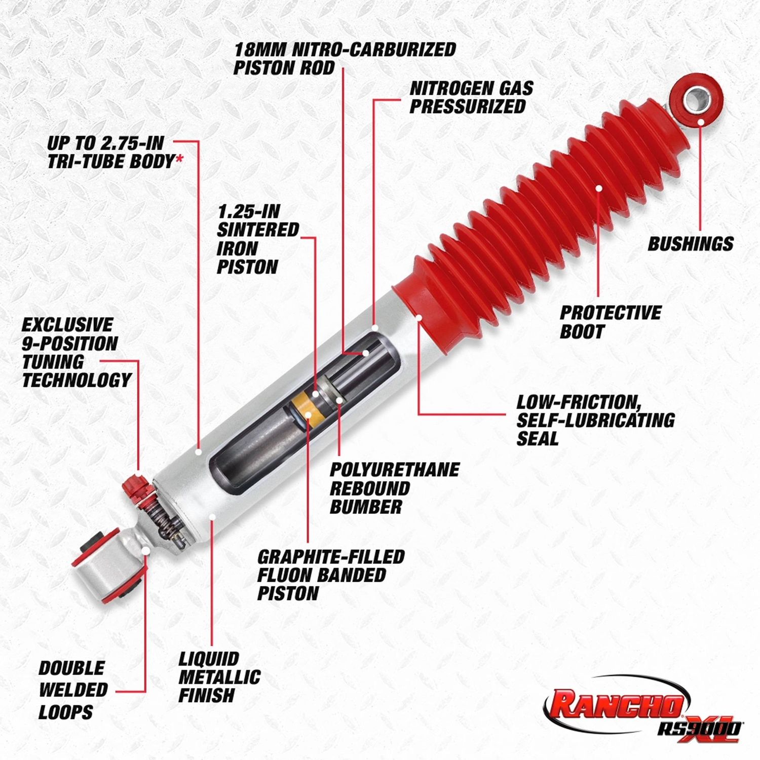 Rancho RS9000XL Shock Absorber RS999198