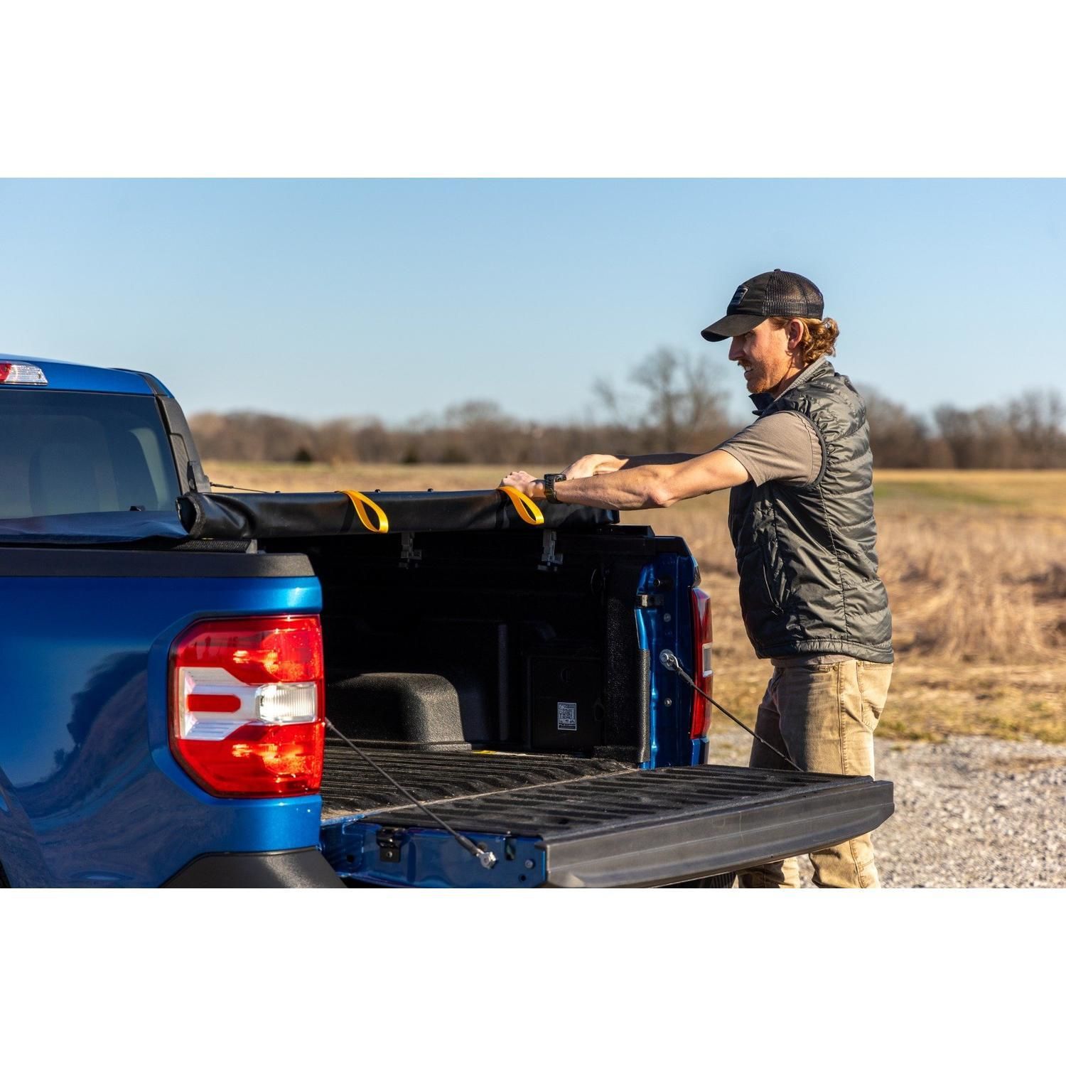 Rough Country Soft Roll Up Bed Cover 4'6 Inch Bed Ford Maverick 2WD/4WD