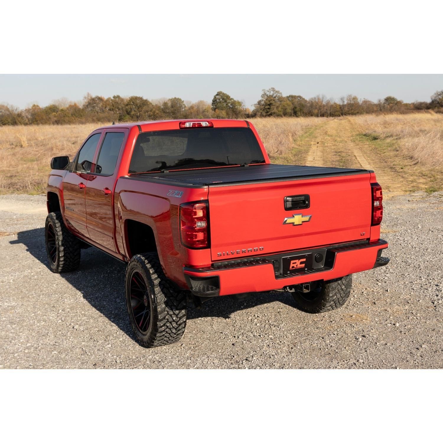 Rough Country Hard Flip Up Truck Bed Tonneau Cover For Toyota Tacoma