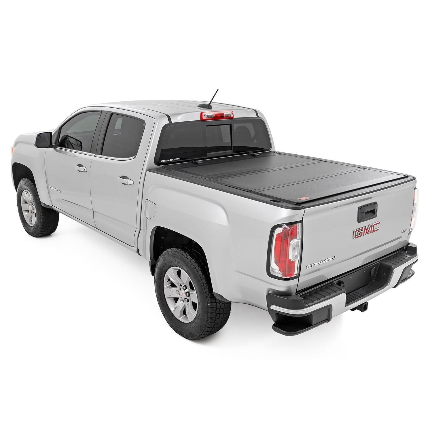 Low-Profile Hard Tri-Fold Tonneau Cover Compatible with 2015-2026 Chevy Colorado/GMC Canyon 5.2ft Bed, One-Handed Quick Release, Drainage Design