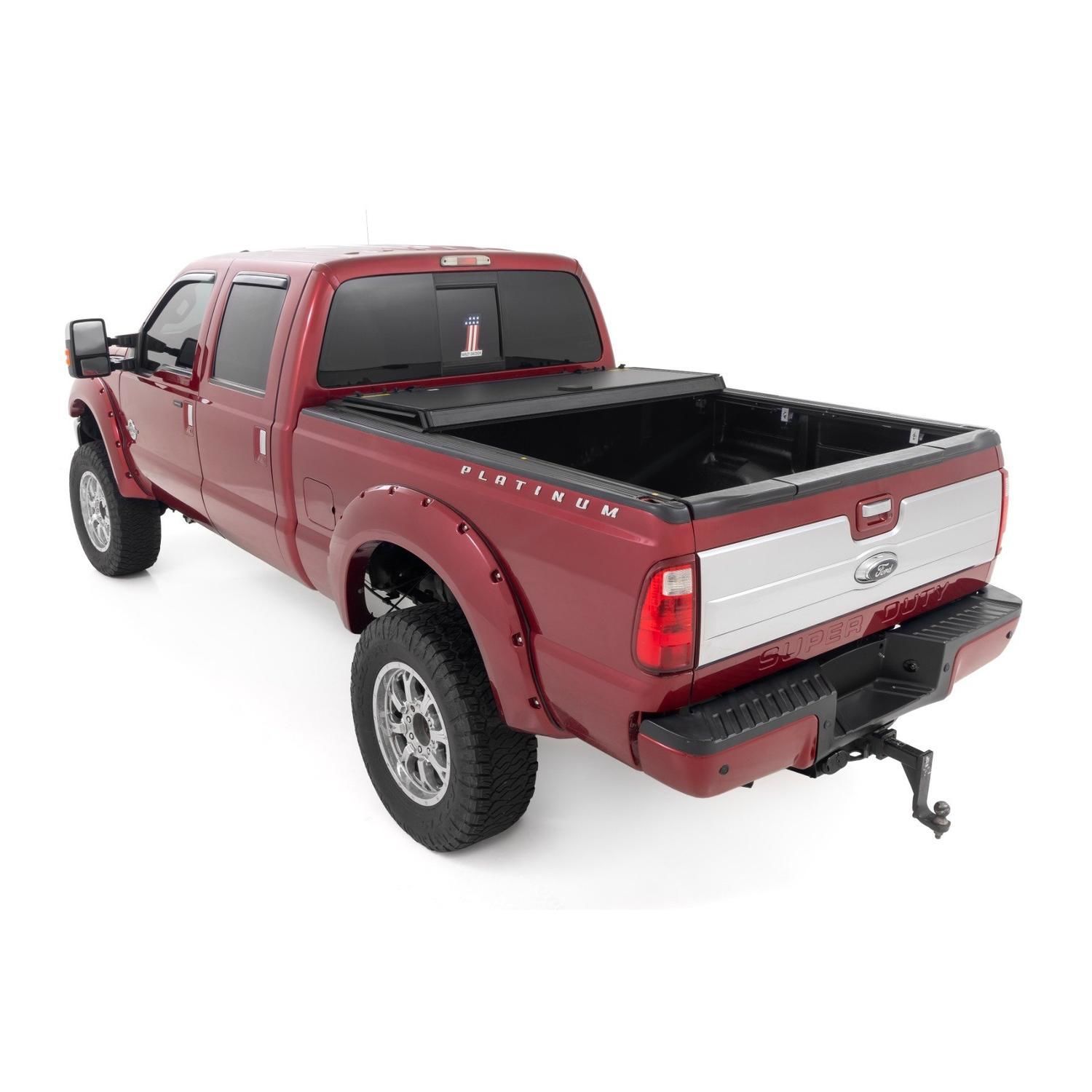 Rough Country Hard TriFold Flip Up Bed Cover 6'10 Bed Ford F250/F350
