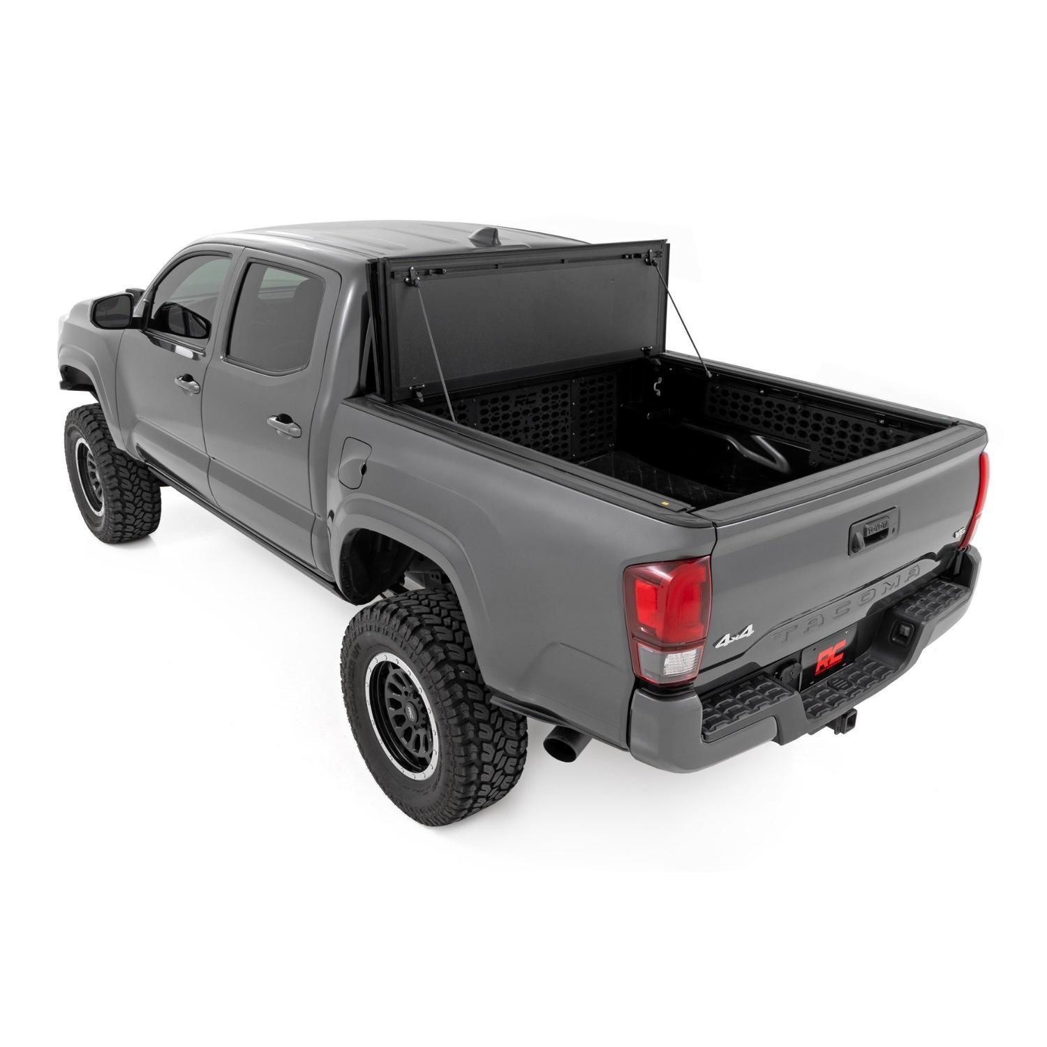 Rough Country Hard Tri-Fold Flip Up Bed Cover 6ft Bed Toyota