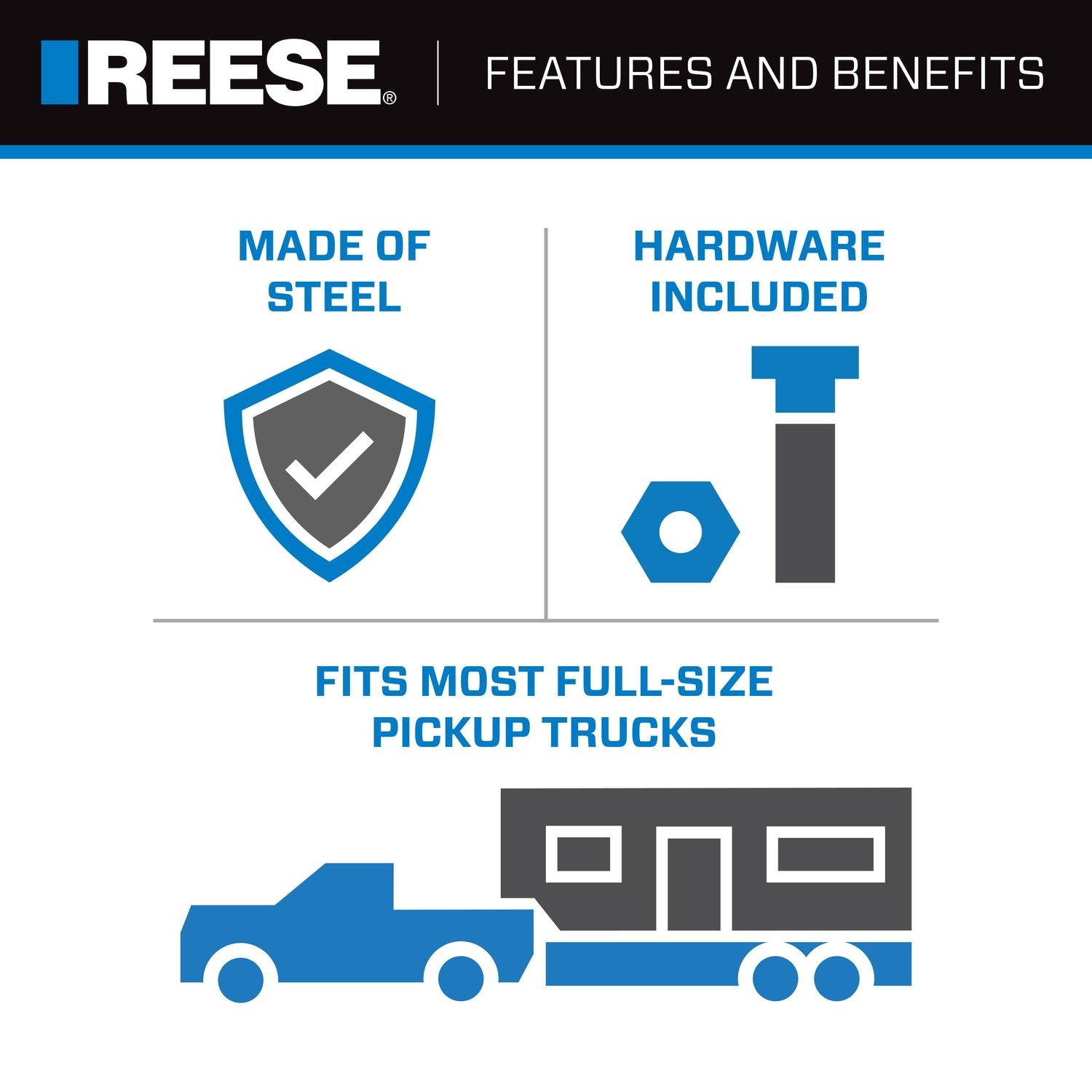 REESE Fifth Wheel Trailer Hitch Bracket 50087