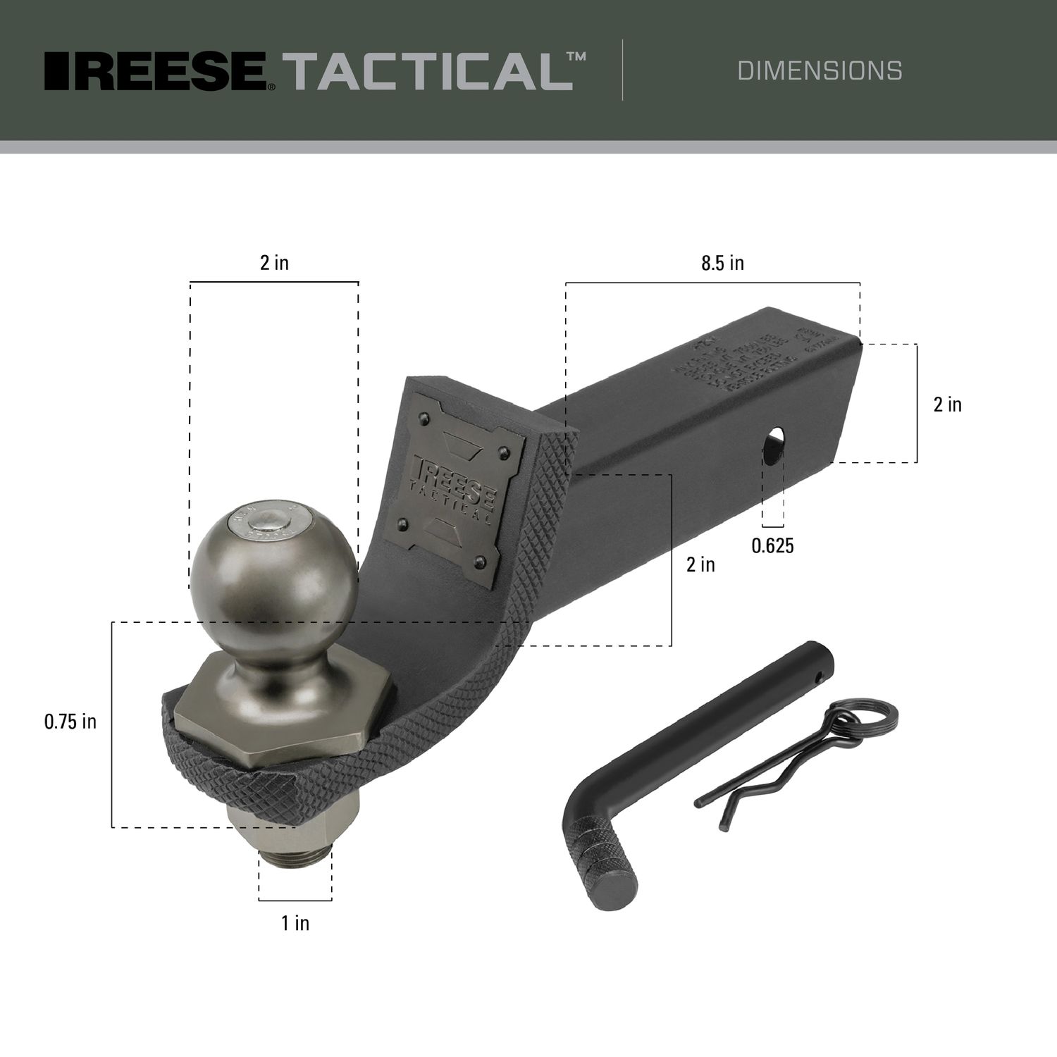 REESE Towpower Tactical 2in Drop Starter Kit